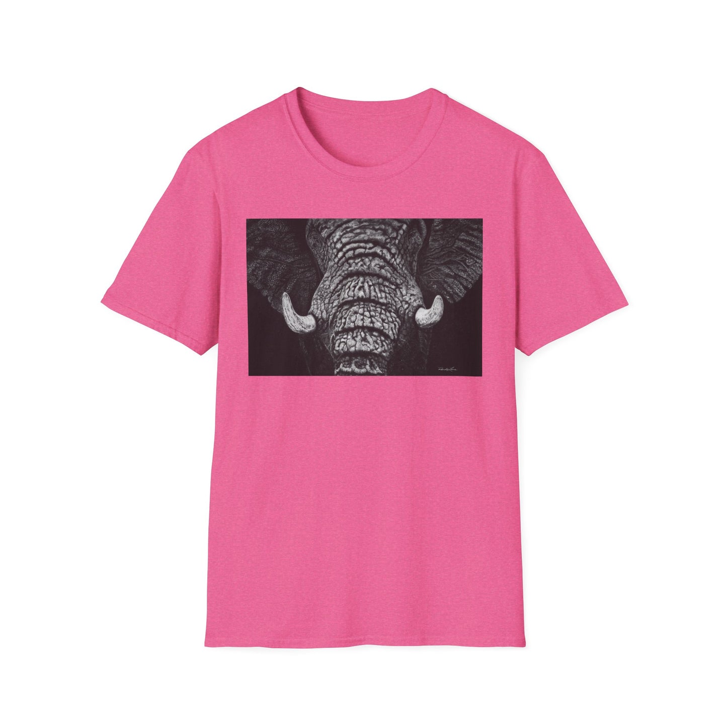 Ebony and Ivory, Elephant Graphic Unisex Softstyle T-Shirt