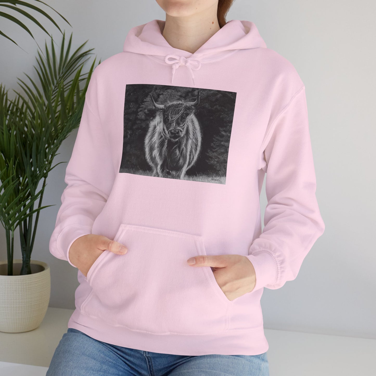 Ragamuffin. Highland Cow Graphic Hoodie