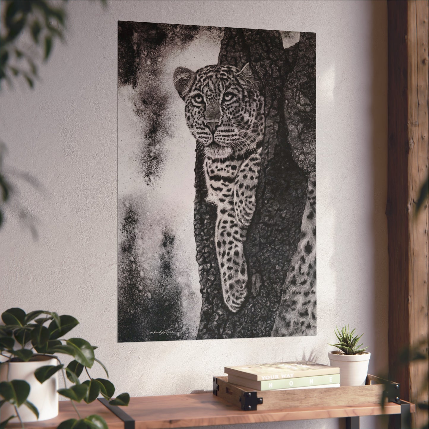 Tree Hugger, Leopard Fine Art Print