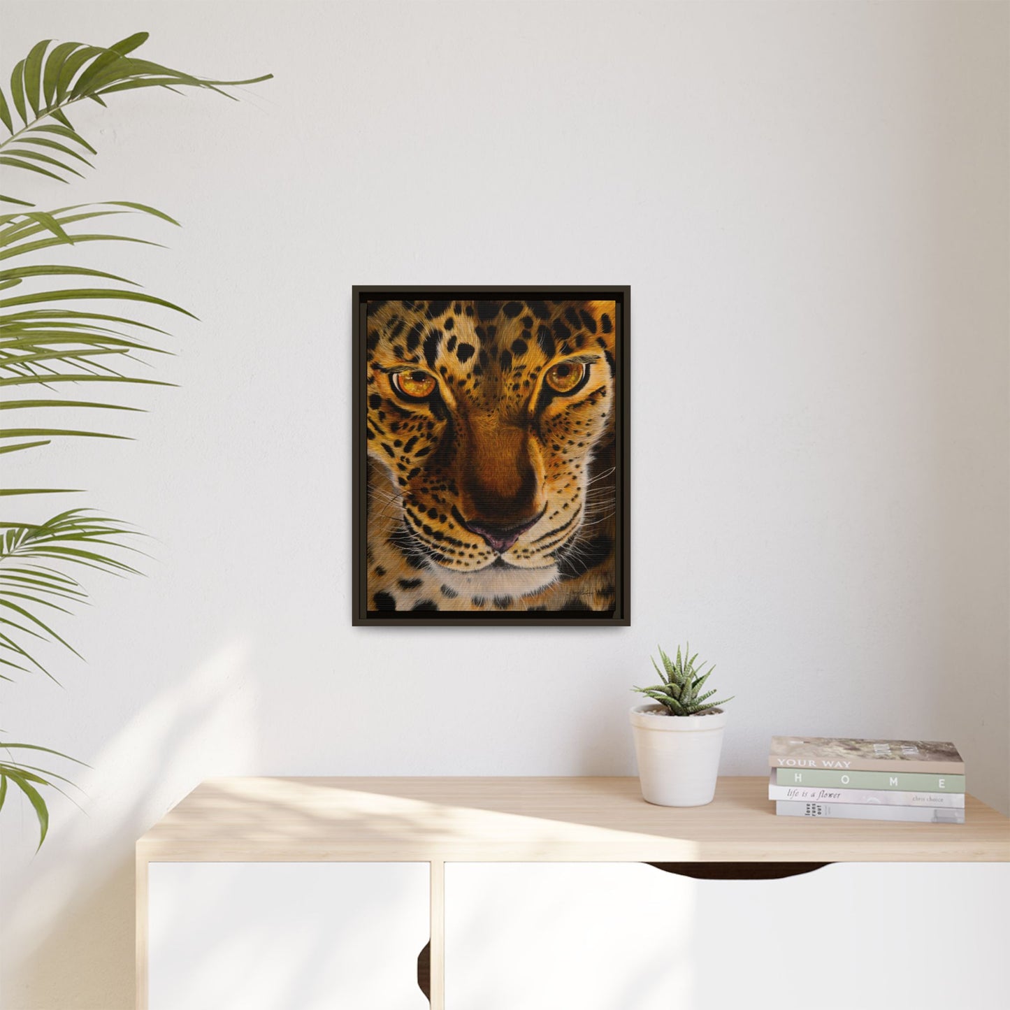 Windows to the Soul, Framed Leopard Canvas Art