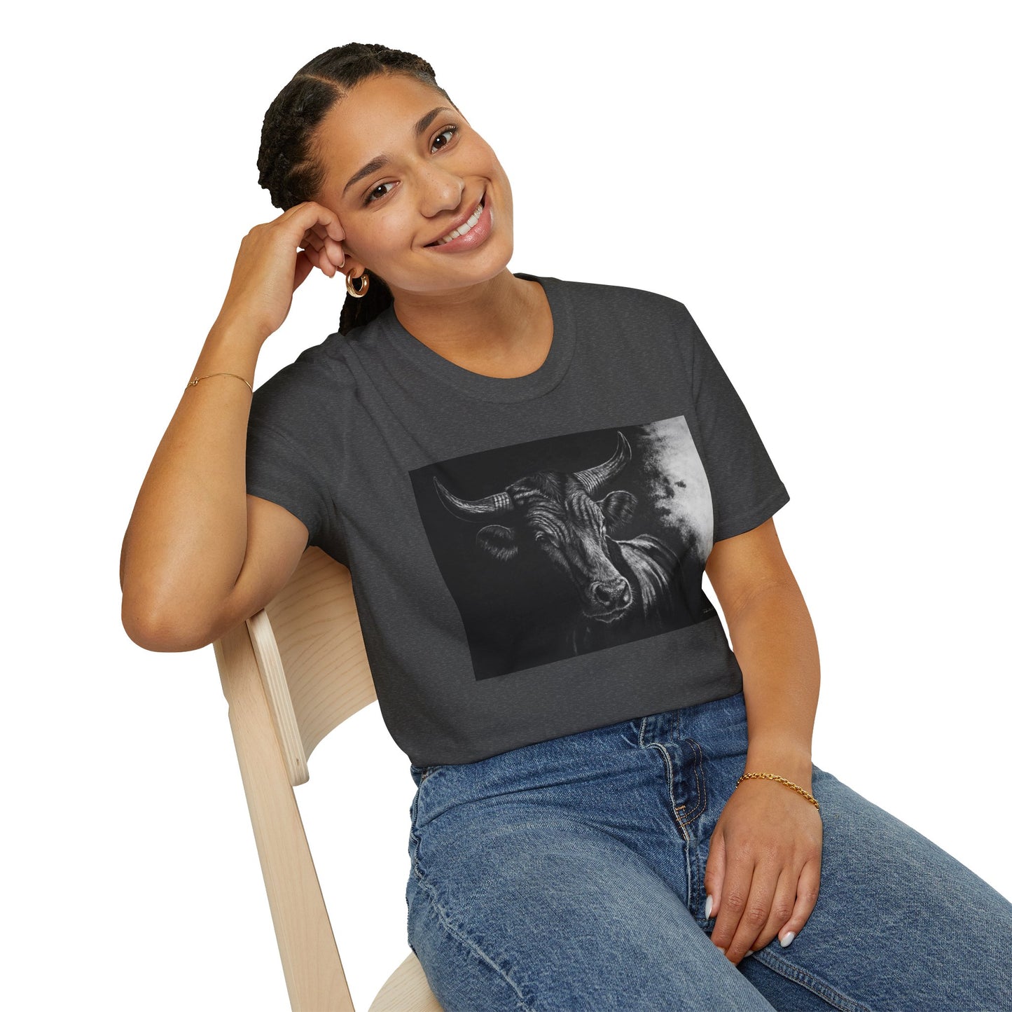 Stonebreaker. Bucking Bull Graphic Unisex Softstyle T-Shirt