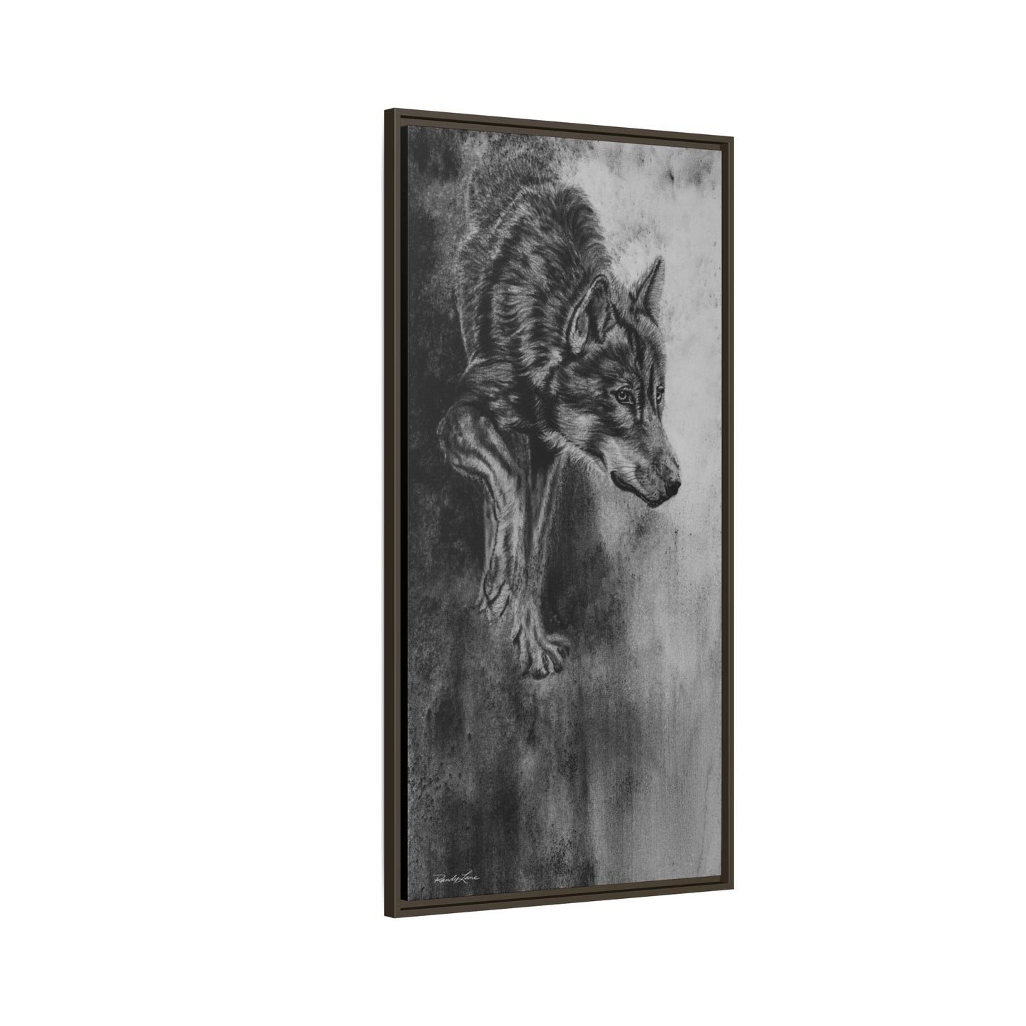 Specter, Wolf Portrait Framed Matte Canvas Wall Art