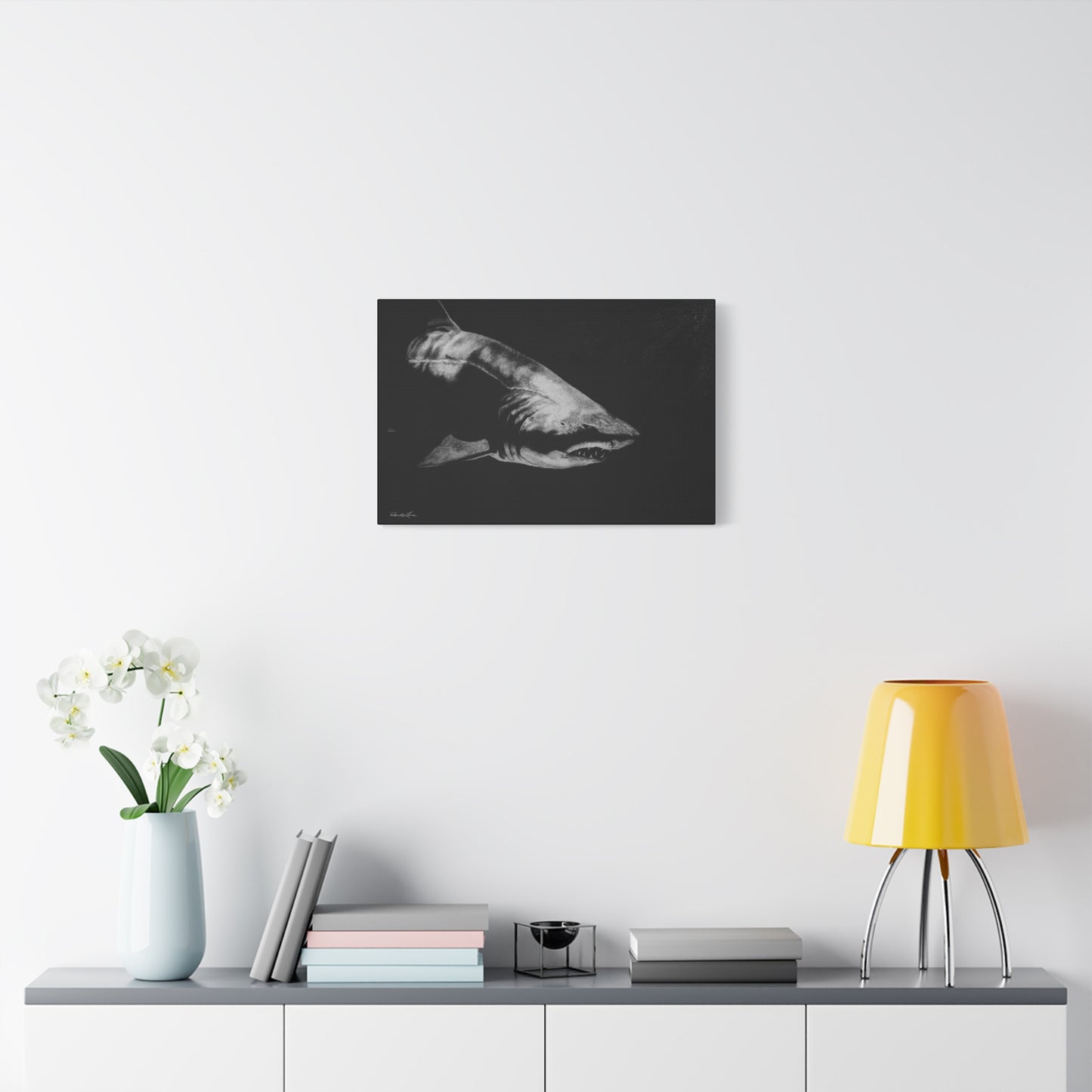 Below, Shark Fine Art Canvas Print
