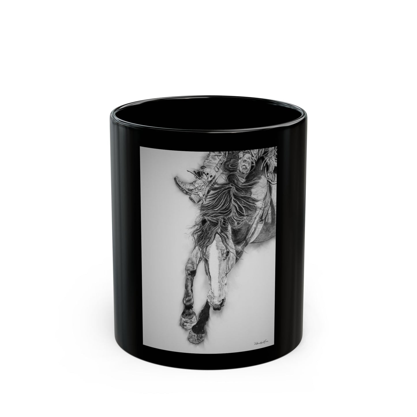 Crazy 8. Rodeo Art Black Mug