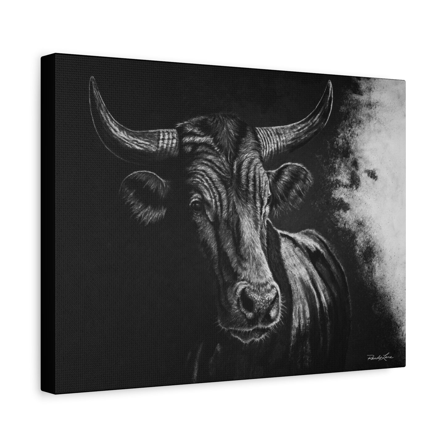 Stonebreaker. Bucking Bull Stretched Matte Canvas Wall Art