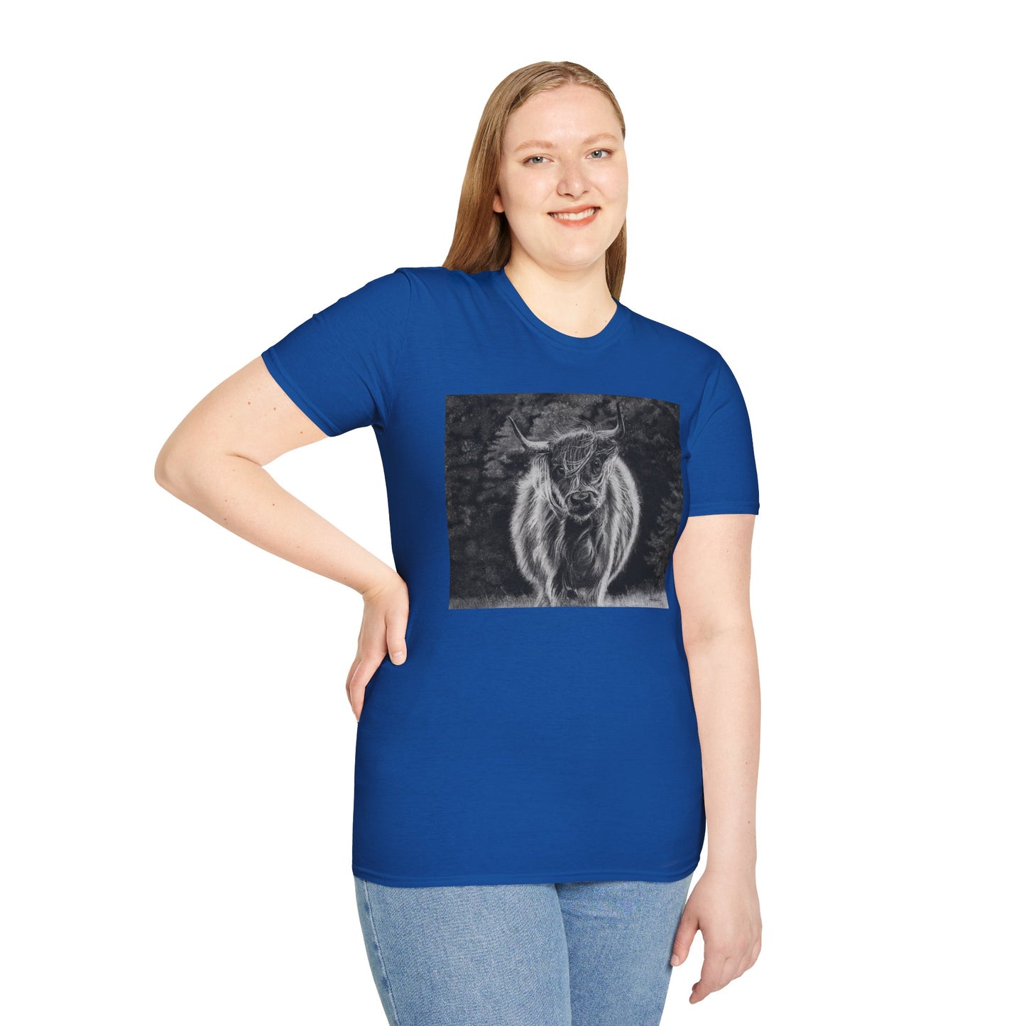 Ragamuffin. Highland Cow Unisex Softstyle T-Shirt