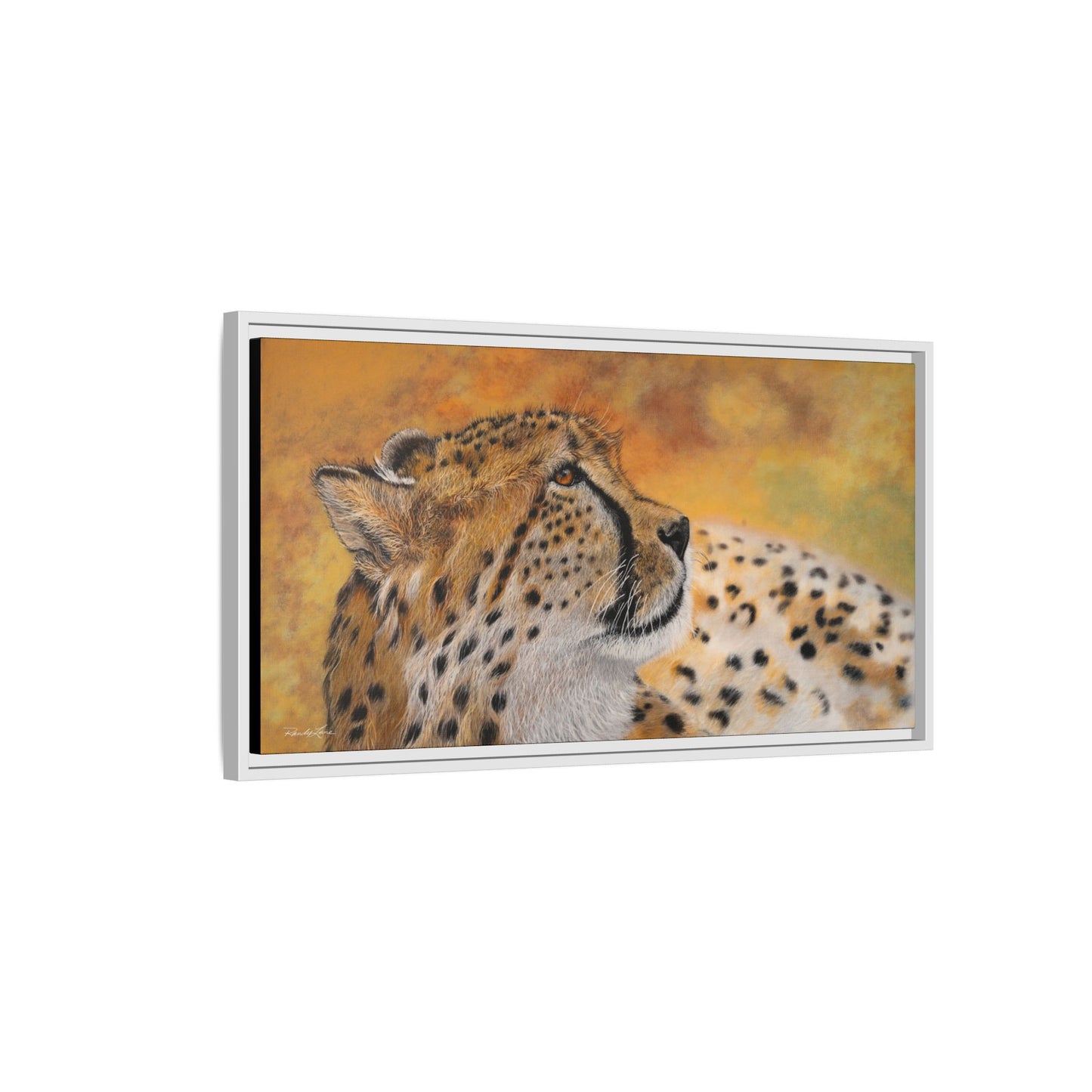 Cheetah Chill, Framed Cheetah Canvas Art