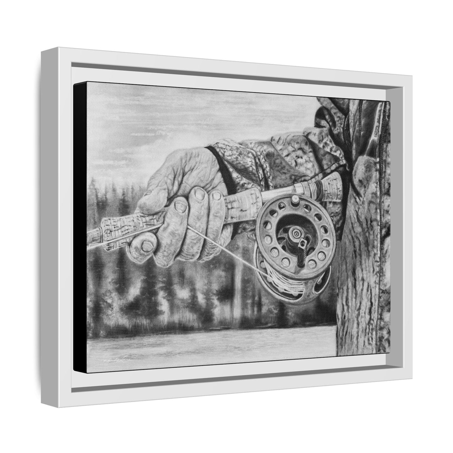 Therapy, Framed Canvas Fishing Fine Art Print