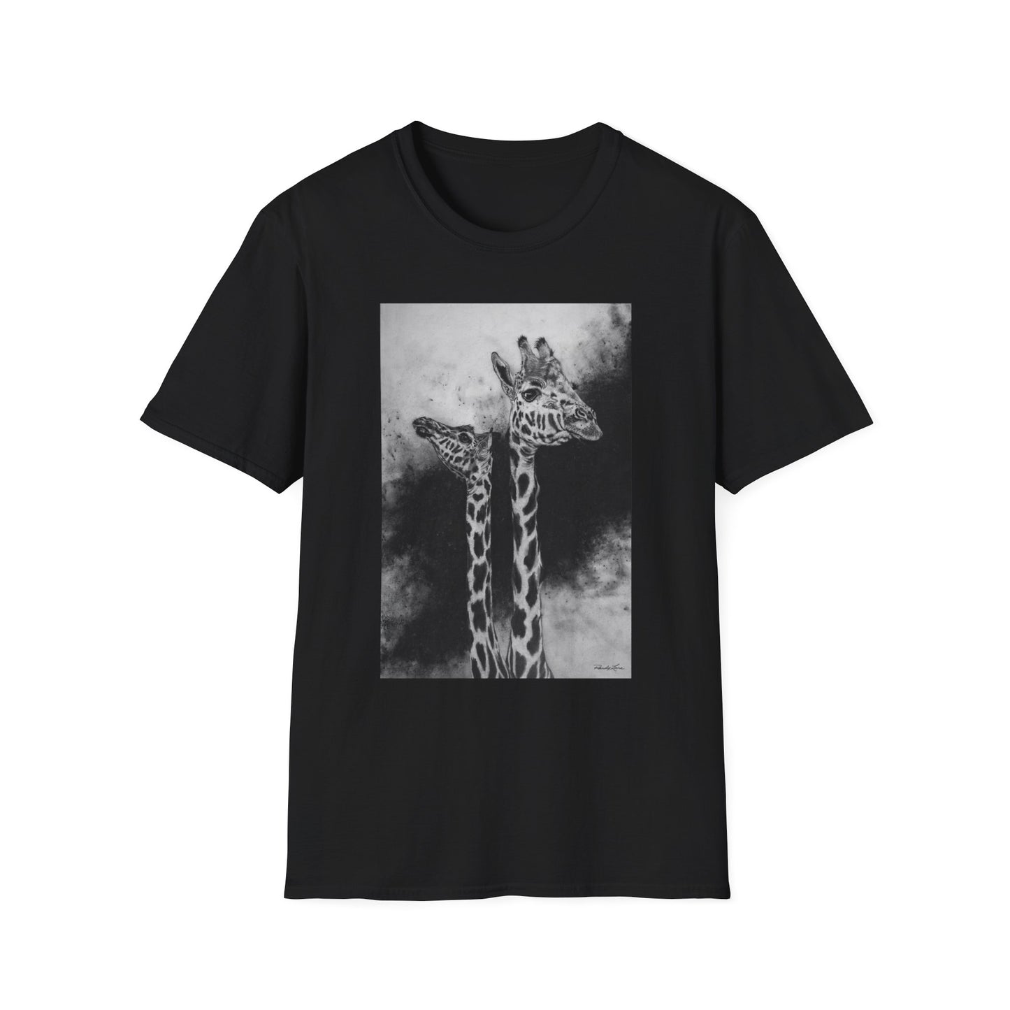 Grace in the Grassland, Giraffe Unisex Softstyle T-Shirt