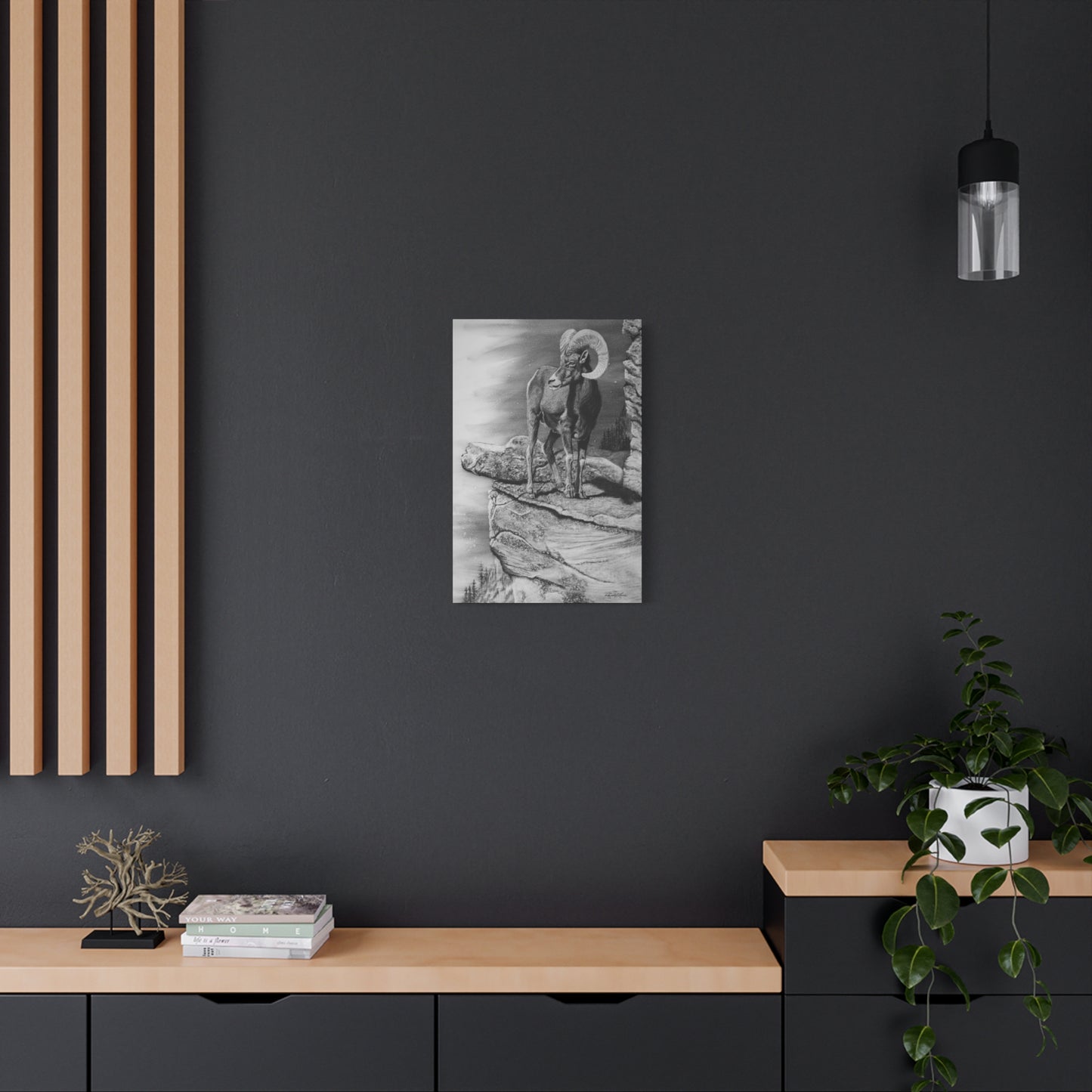 Legendary, Bighorn Sheep Stretched Canvas Wall Art