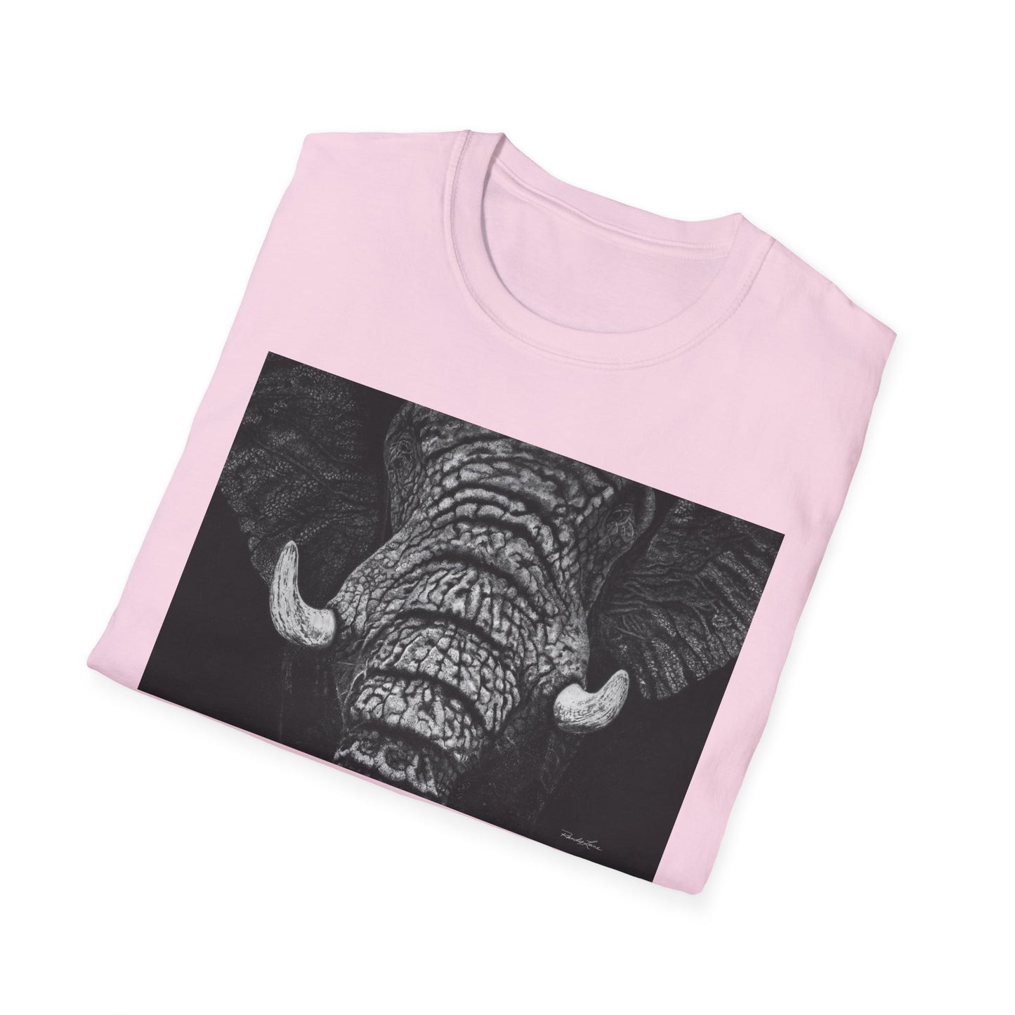 Ebony and Ivory, Elephant Graphic Unisex Softstyle T-Shirt