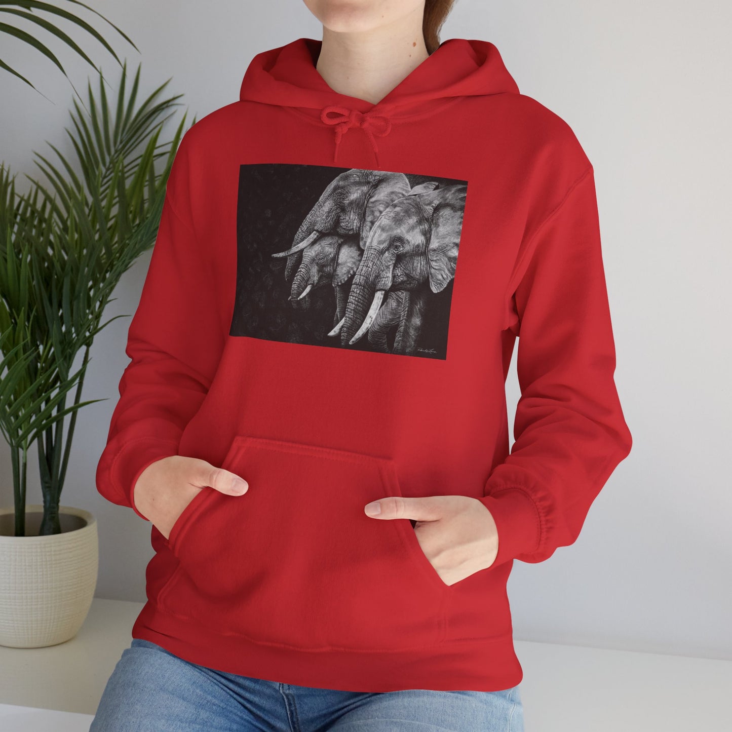 Brushland Bond. Elephant Art Unisex Heavy Blend Hoodie