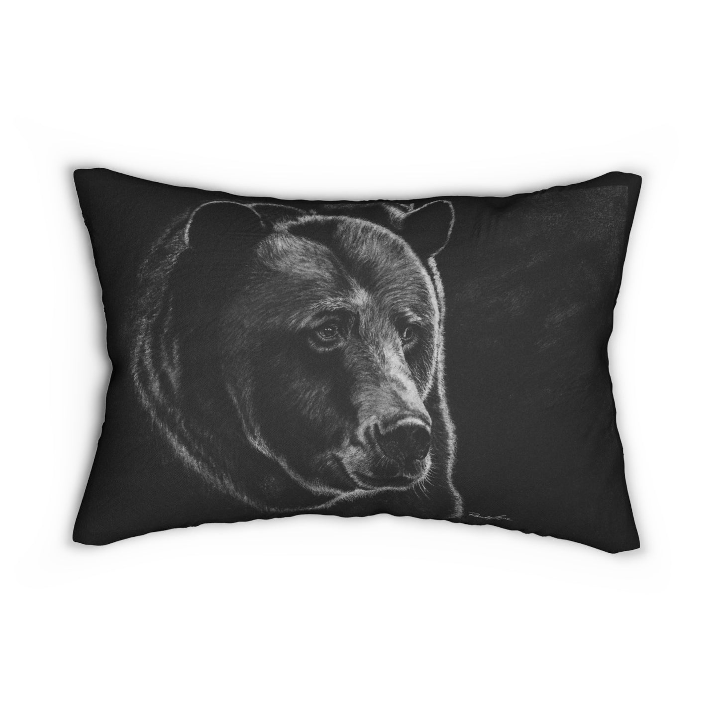 Dominance, Bear Theme Spun Polyester Lumbar Pillow