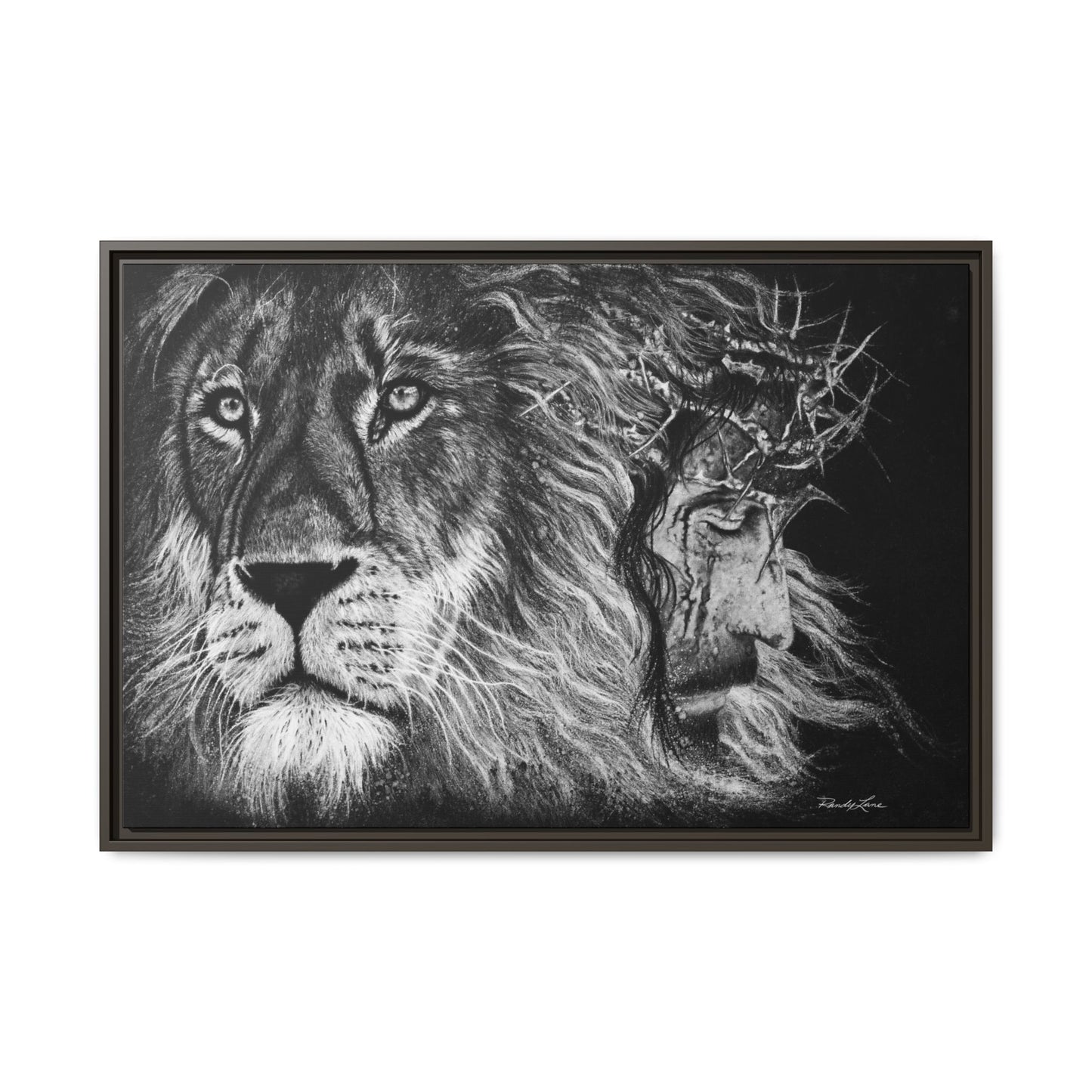 Lion King, Framed Matte Canvas Print