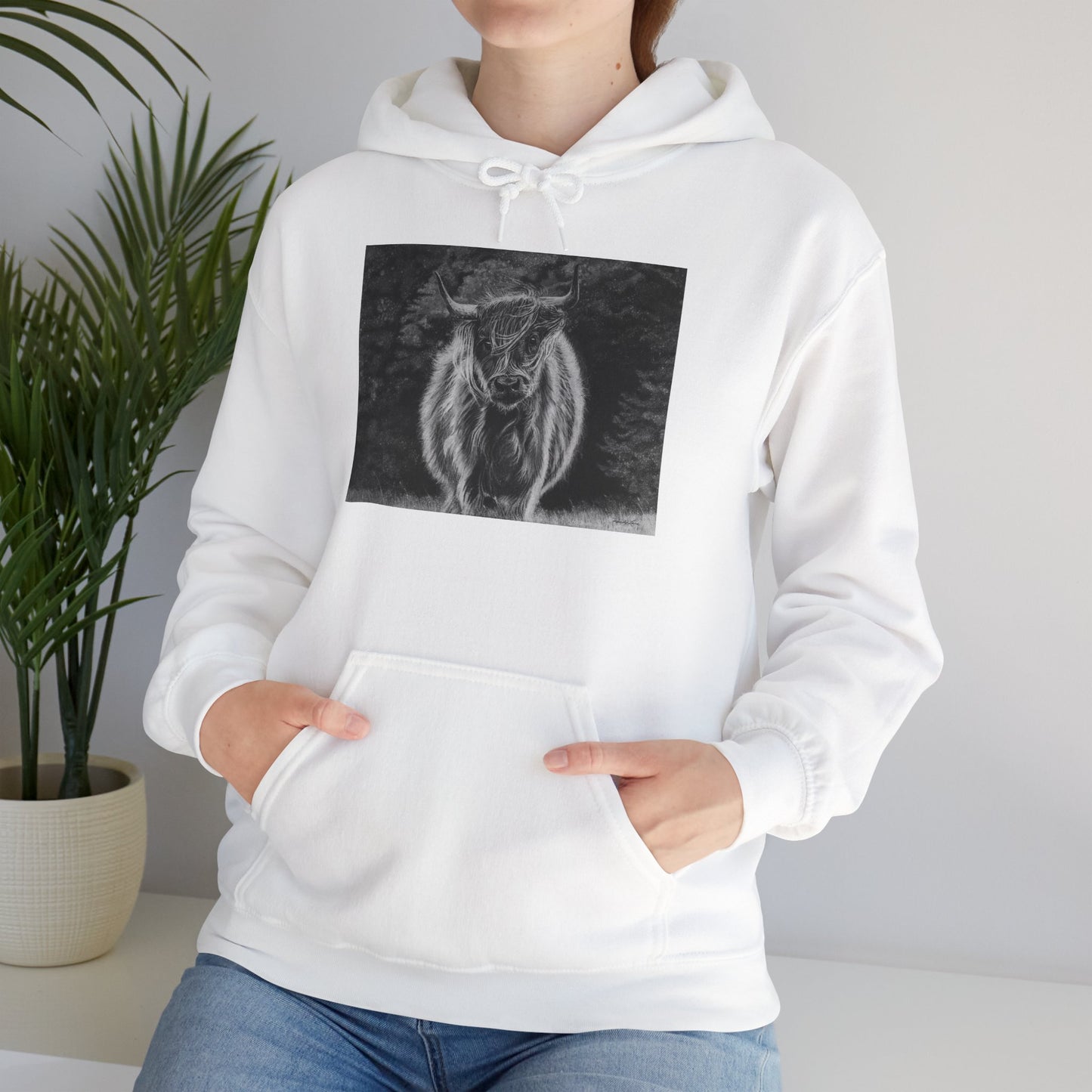 Ragamuffin. Highland Cow Graphic Hoodie