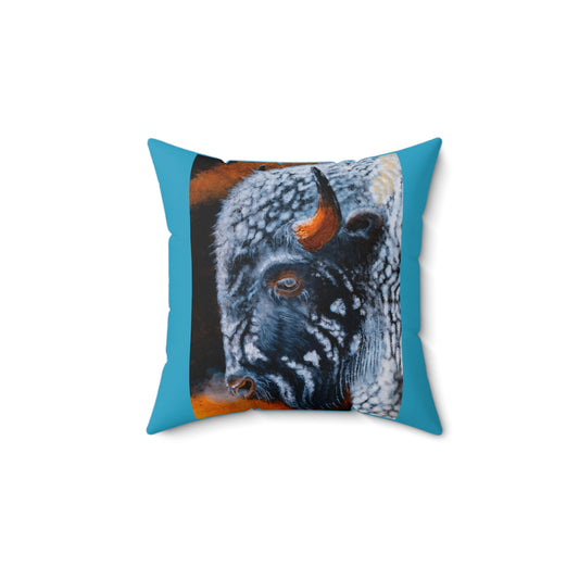 Storm Bison, Decorative Pillow