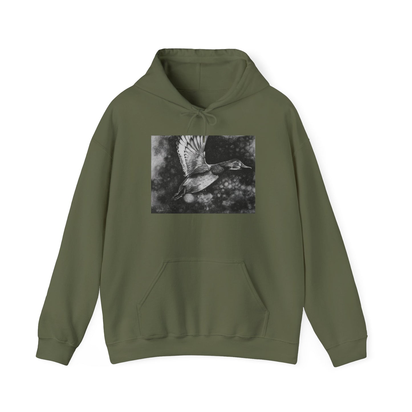 Flare, Flying Duck Unisex Hooded Sweatshirt