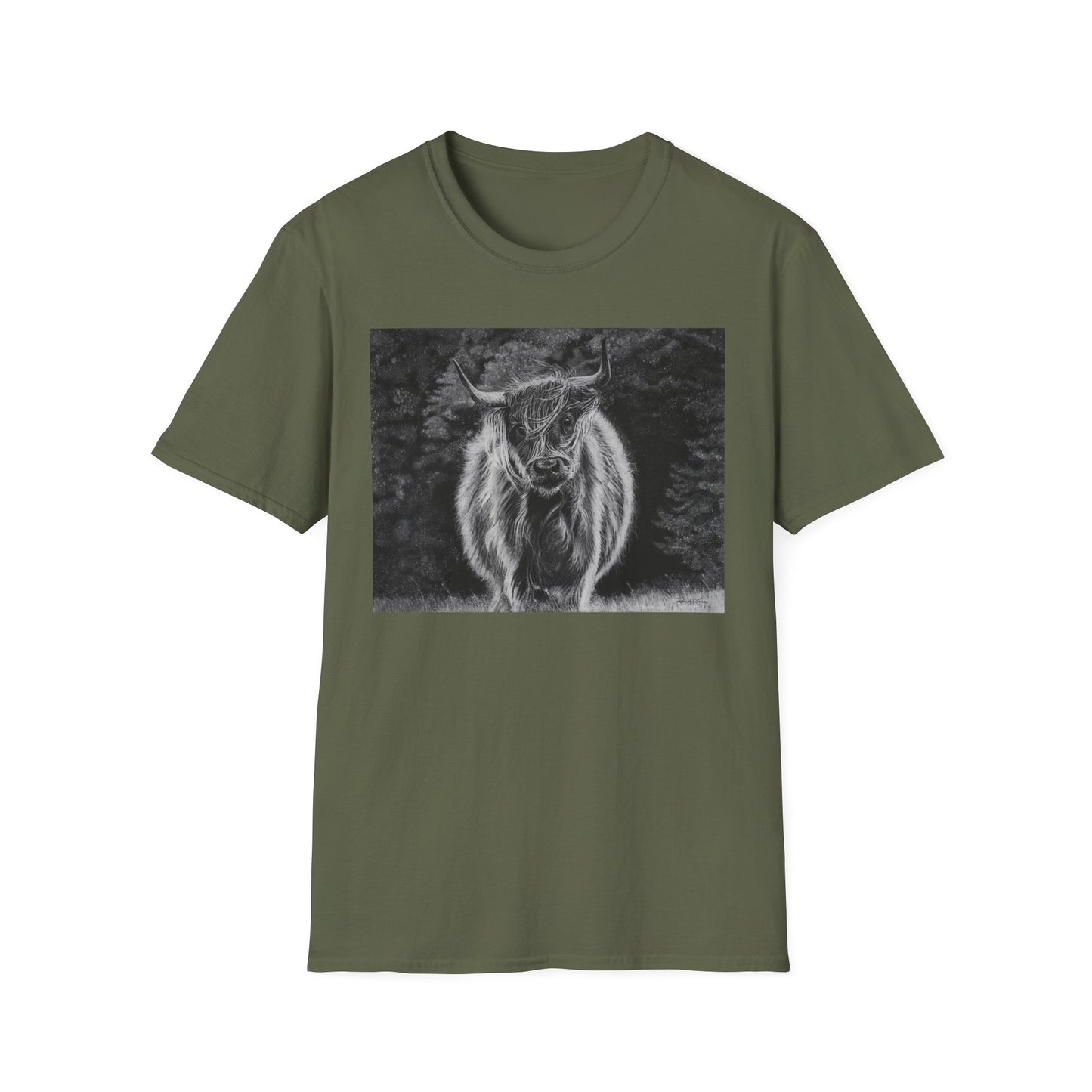 Ragamuffin. Highland Cow Unisex Softstyle T-Shirt
