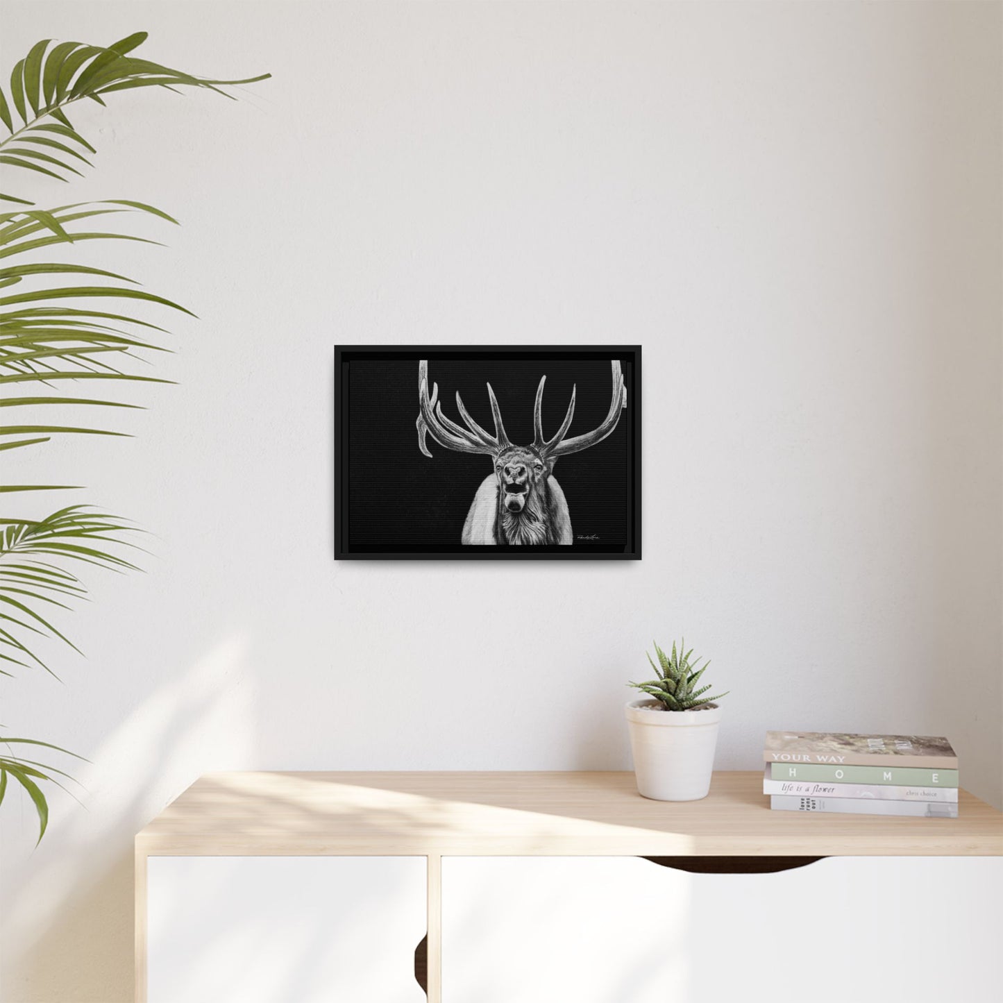 Heavy is the Crown, Elk Matte Canvas Print, Framed (Multi-color)
