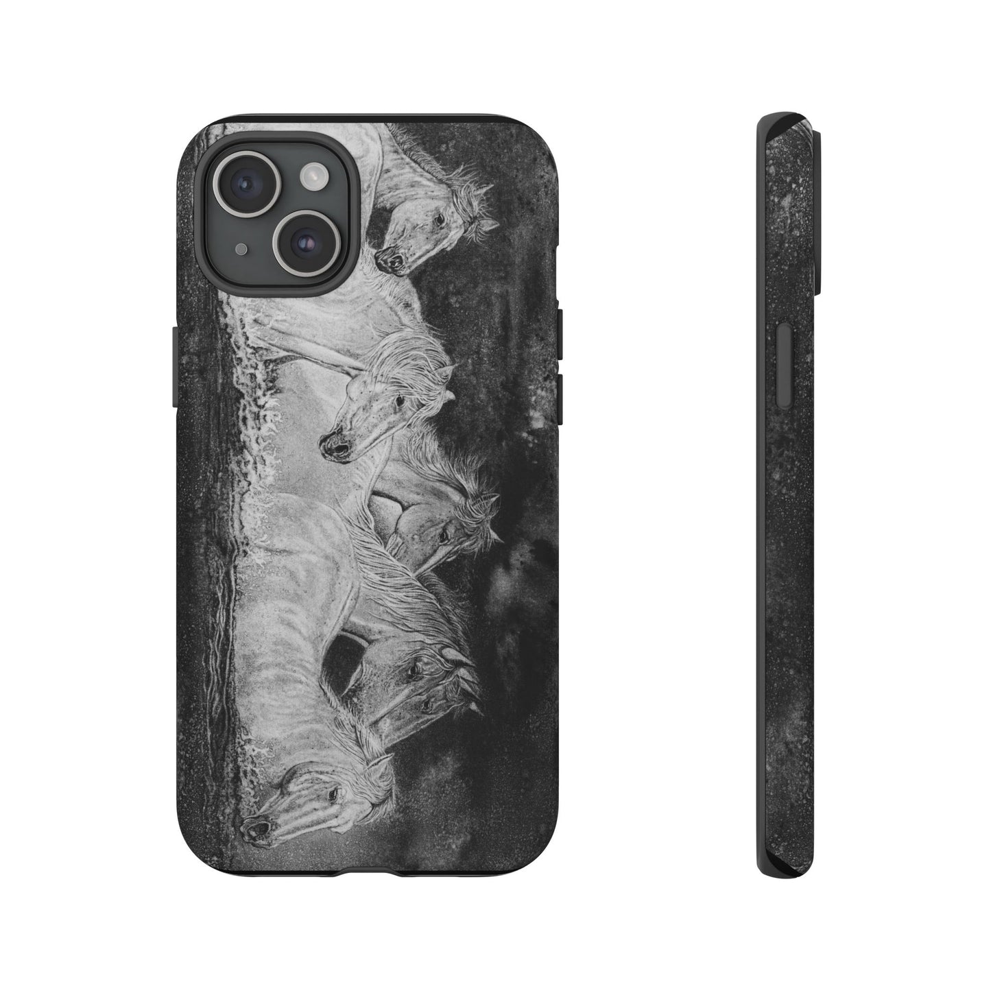 Night Swim, Horse-Themed Phone Case, Stylish Tough Cases