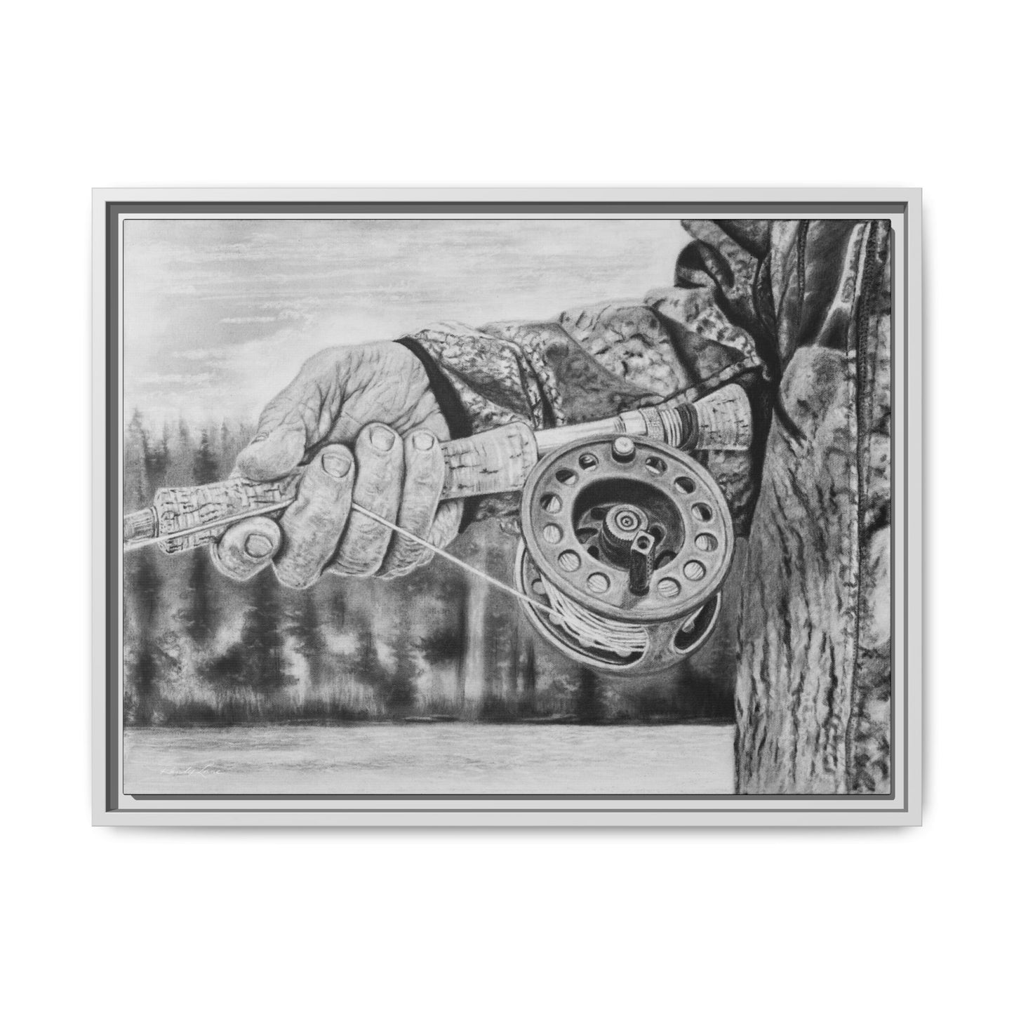 Therapy, Framed Canvas Fishing Fine Art Print