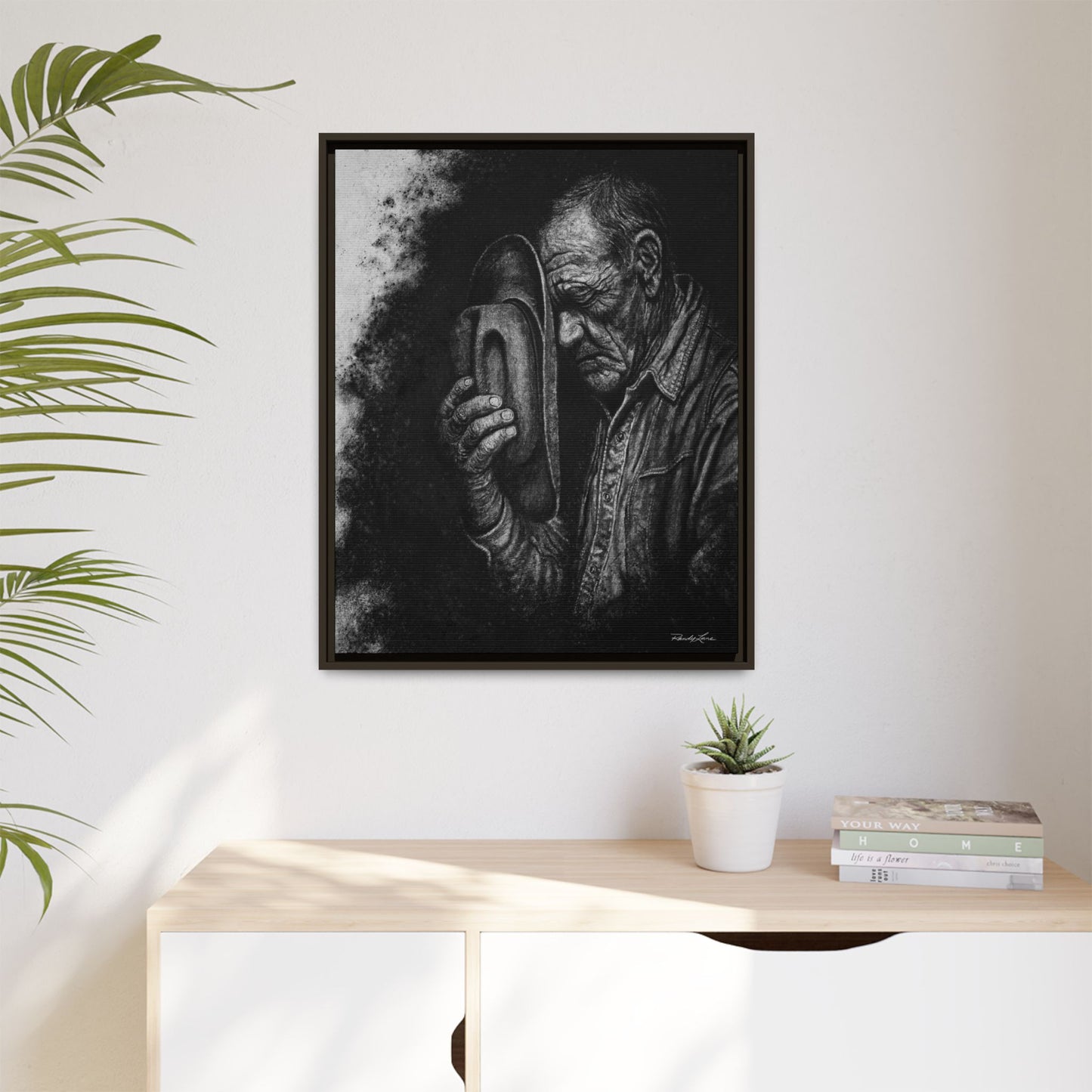 Cowboys Prayer.  Framed Stretched Matte Canvas Art Print