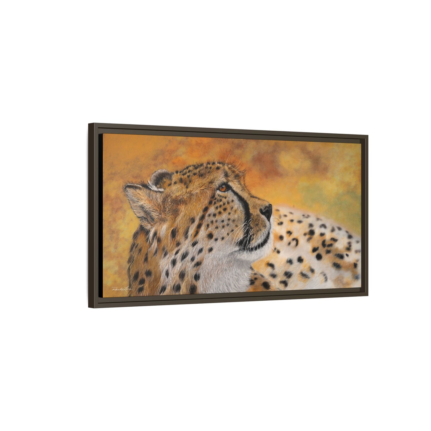 Cheetah Chill, Framed Cheetah Canvas Art