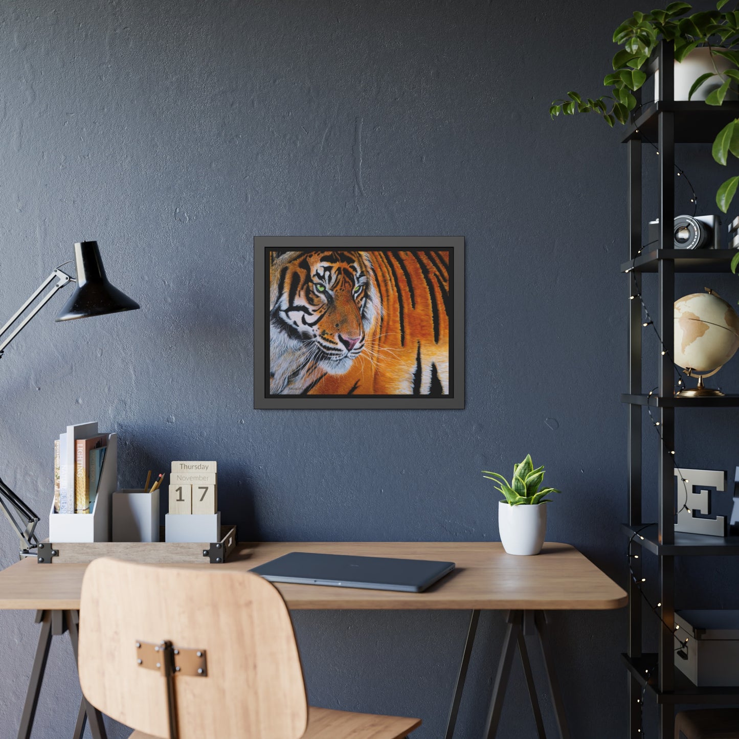 Tiger Stripe, Tiger Framed Art Print