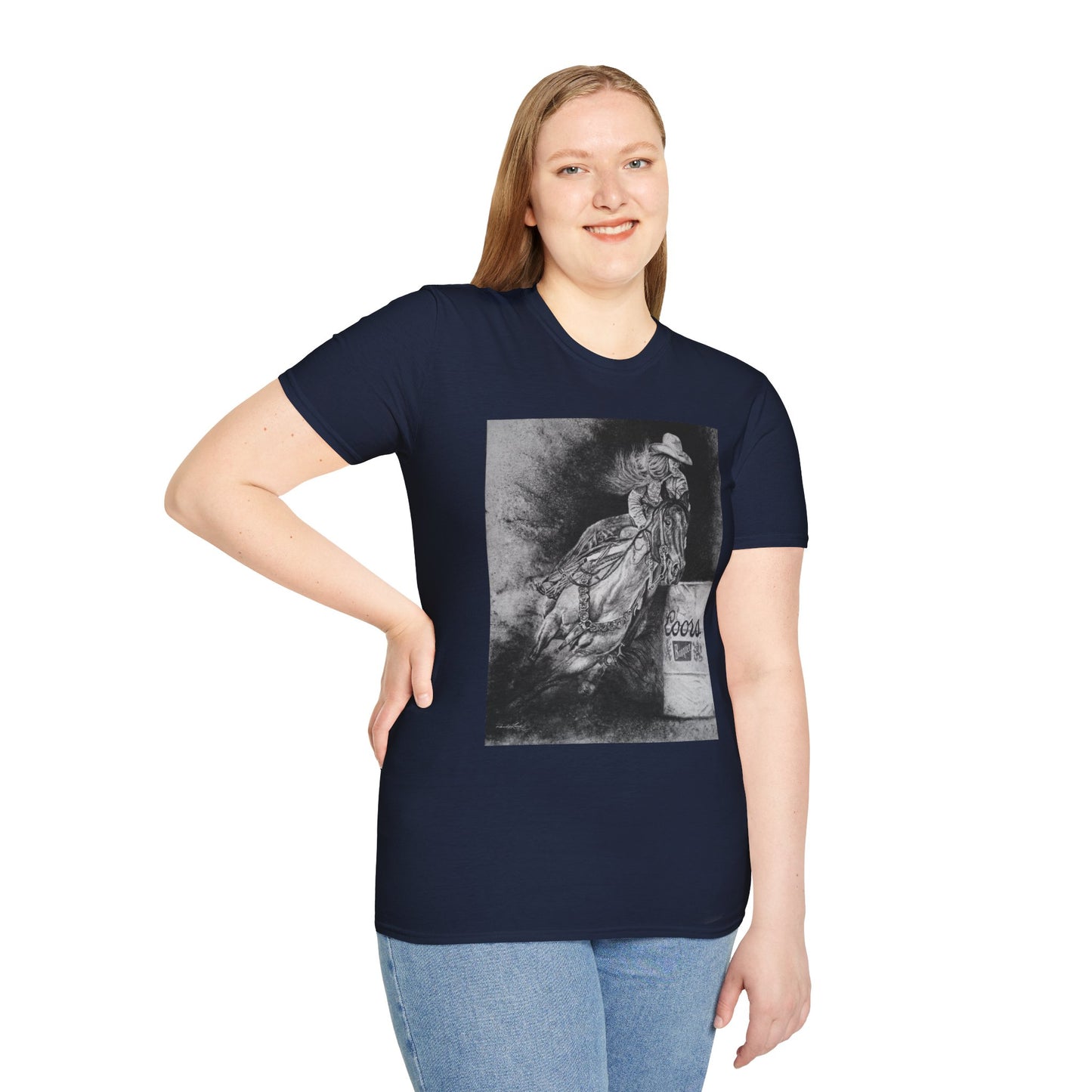 Sophie's Run. Rodeo Barrel Racer Unisex Softstyle T-Shirt