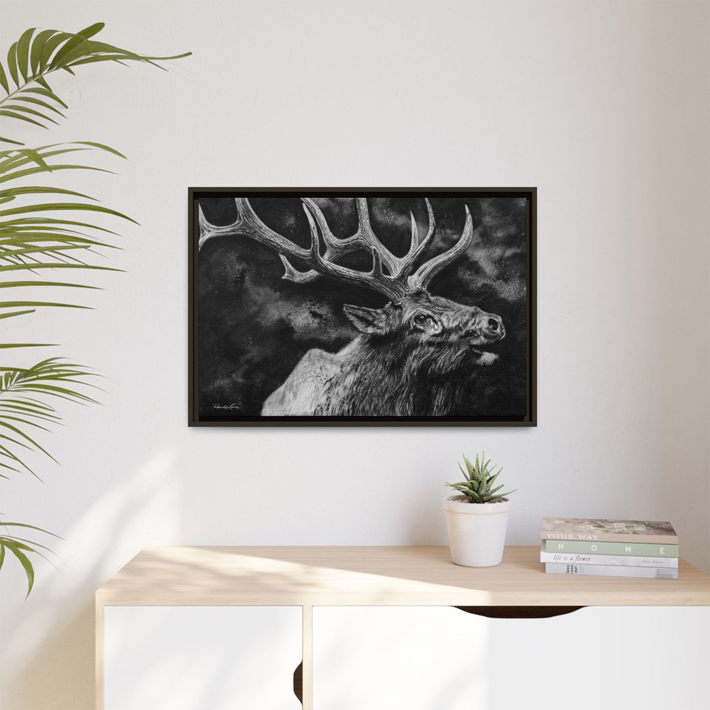 Gladiator, Framed Elk Wall Art,  Matte Canvas