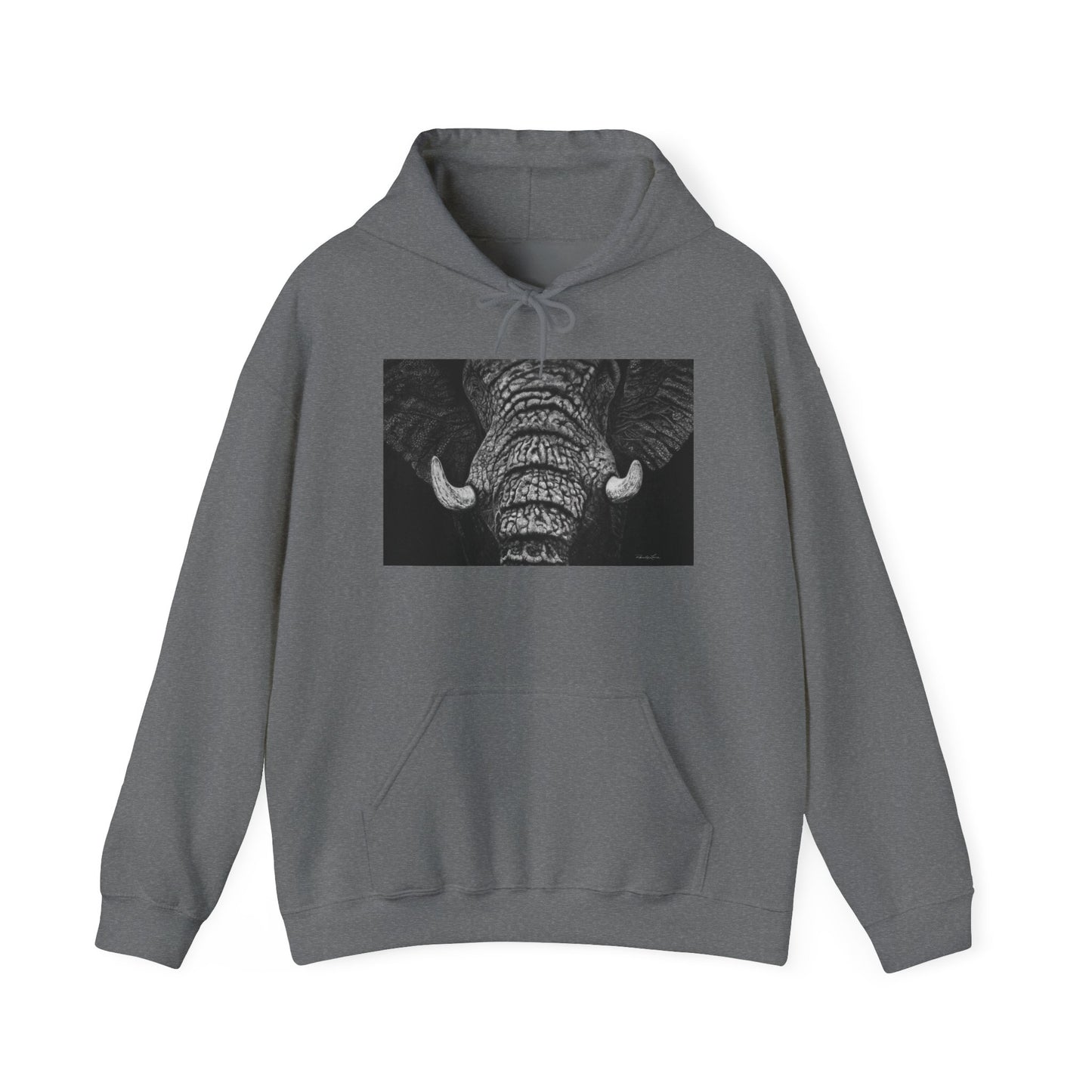 Ebony and Ivory, Elephant Hoodie, Cozy Unisex Sweatshirt