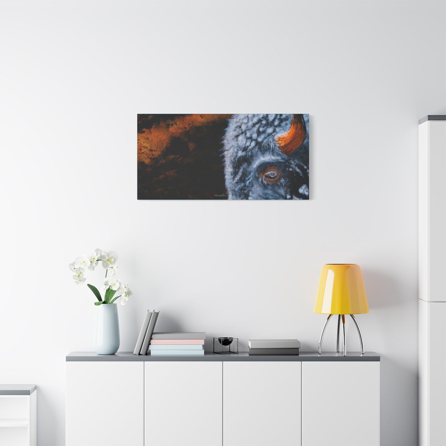 Storm Bison,  Canvas Wall Art