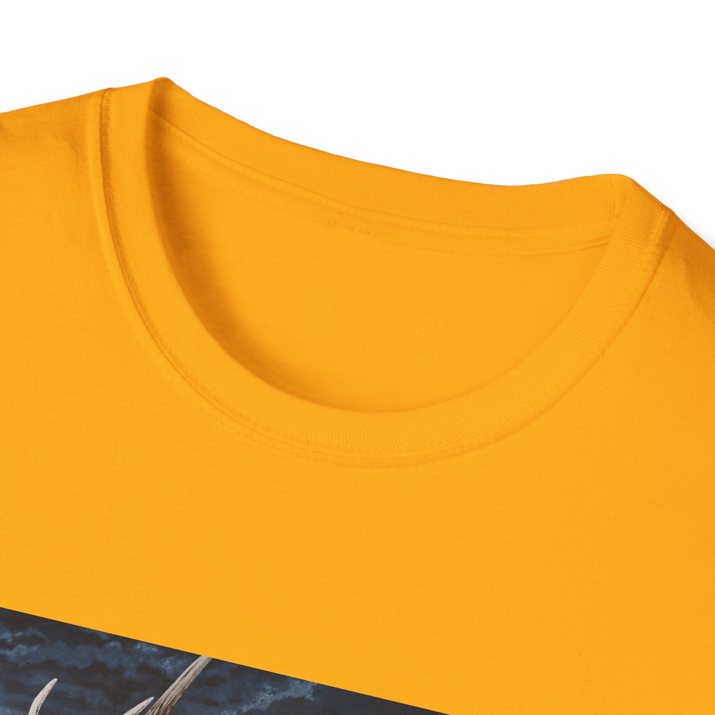 Sunset Serenade,  Elk Graphic Unisex soft T-Shirt