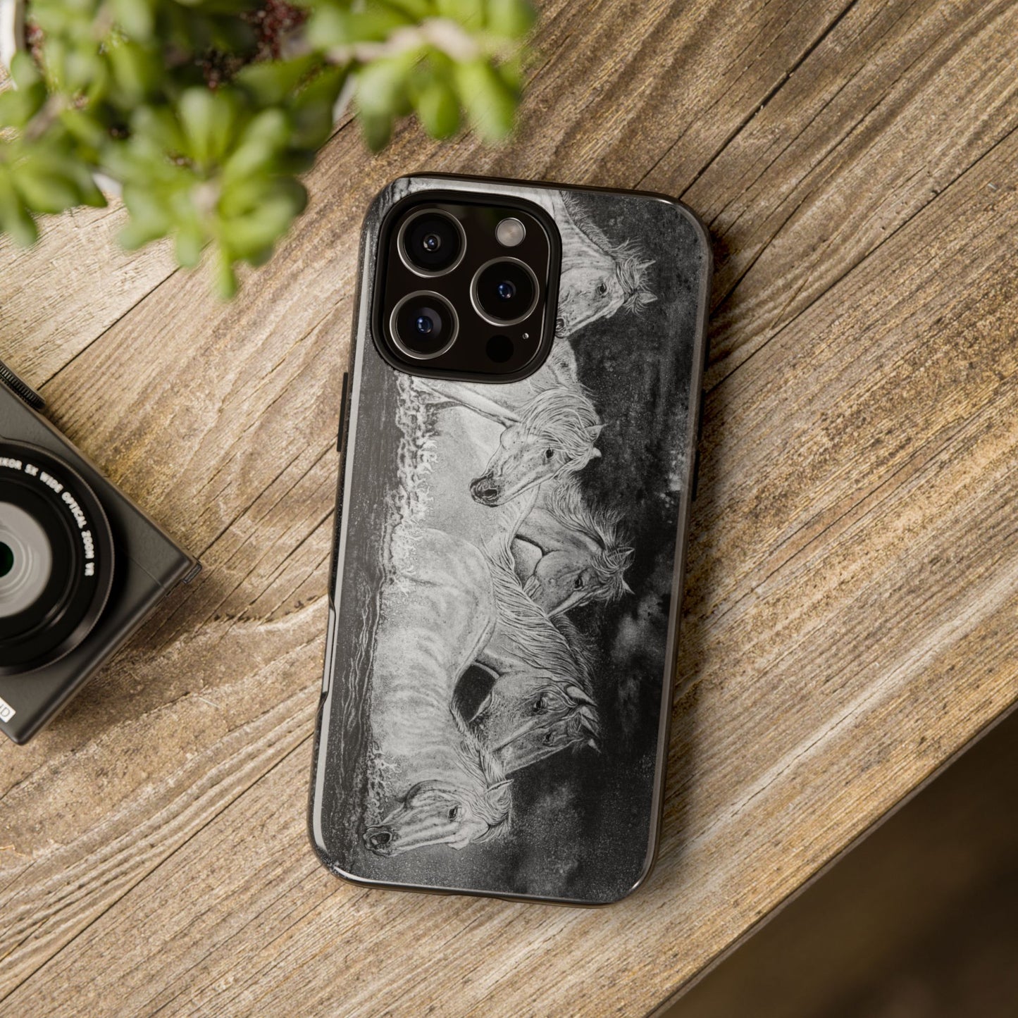 Night Swim, Horse-Themed Phone Case, Stylish Tough Cases