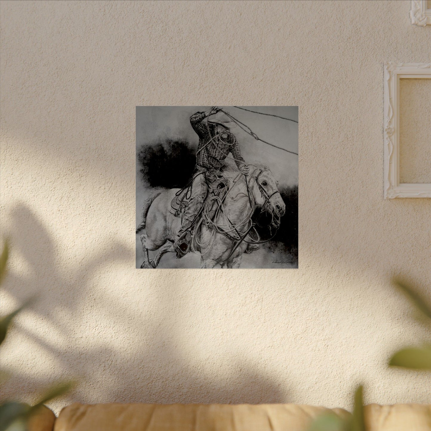 Let it Fly, Rodeo Tie-down Roper Painting, Textured Matte Print
