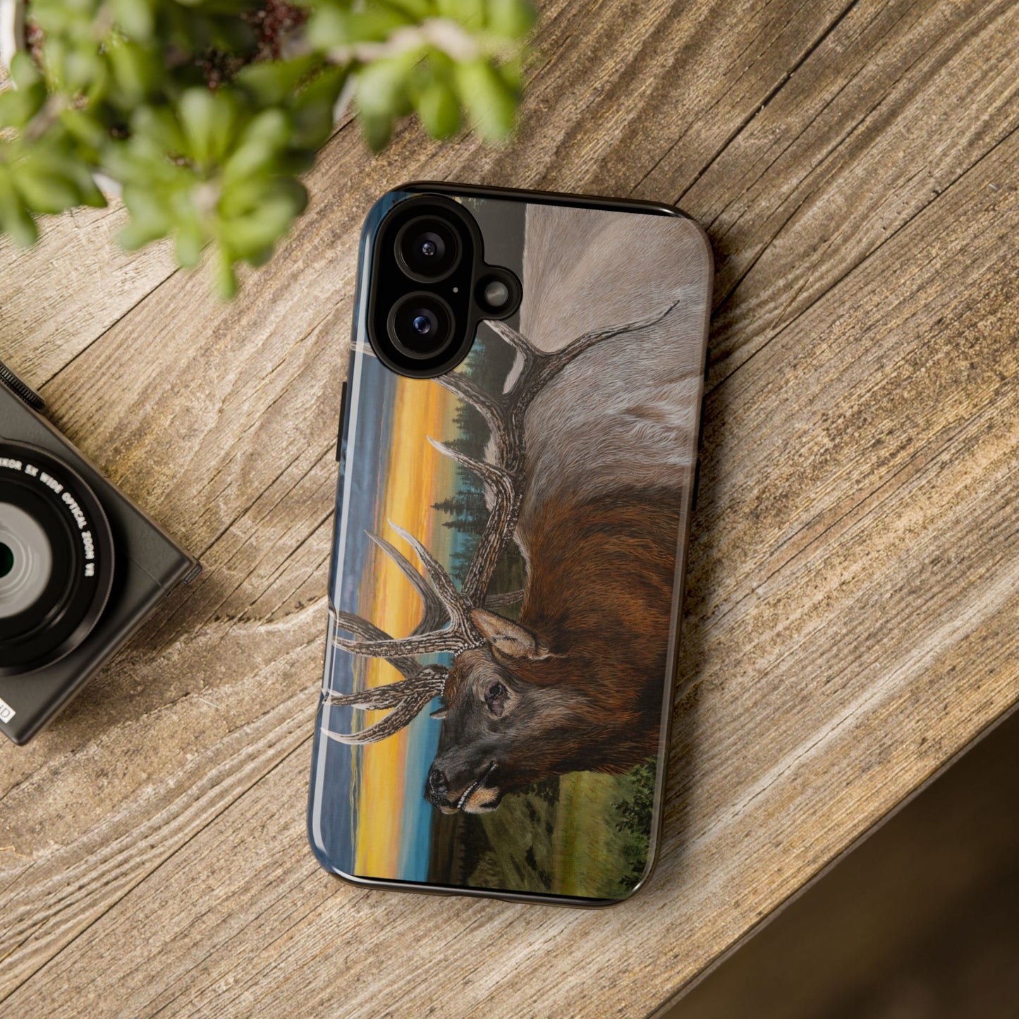 Sunset Serenade, Elk Phone Case