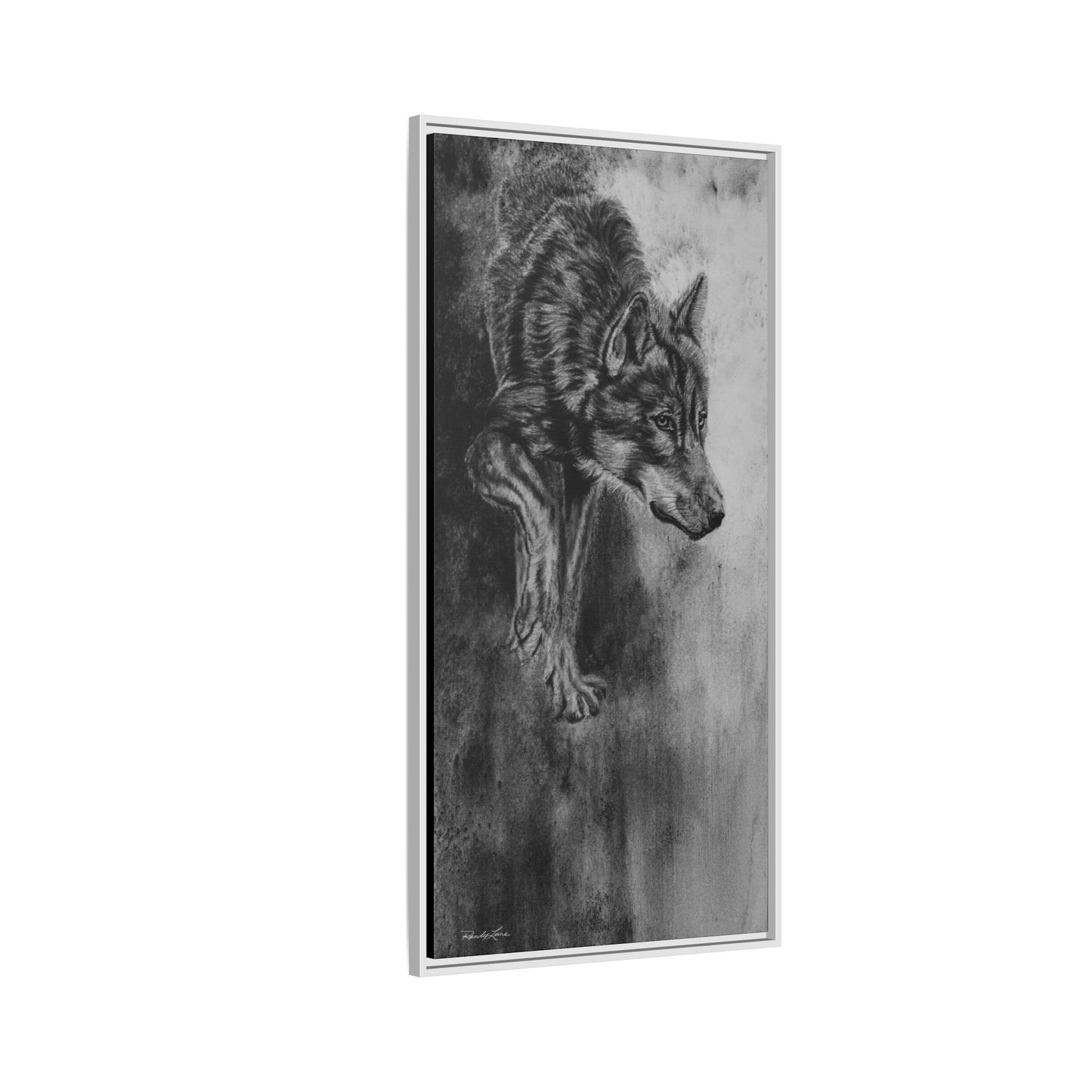 Specter, Wolf Portrait Framed Matte Canvas Wall Art