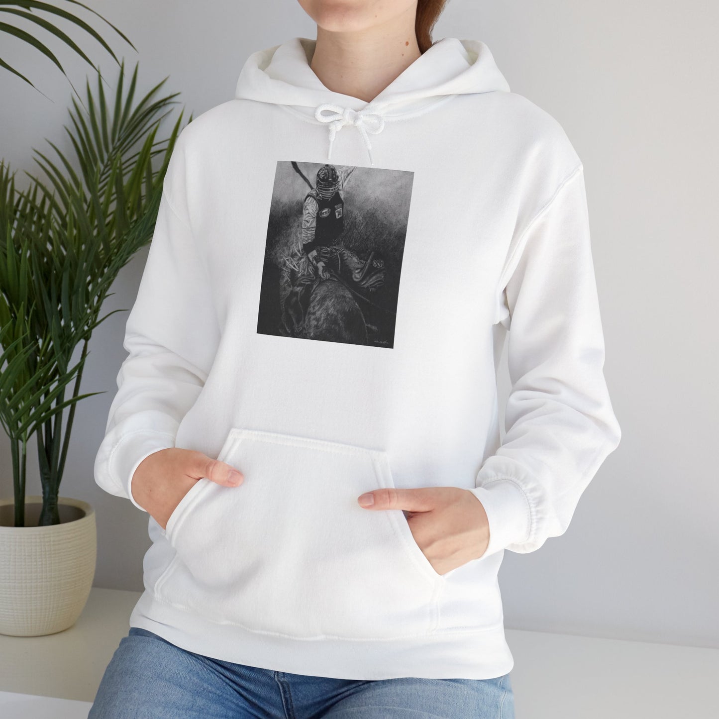 Gettin Frosty. Bull Rider Unisex Hooded Sweatshirt