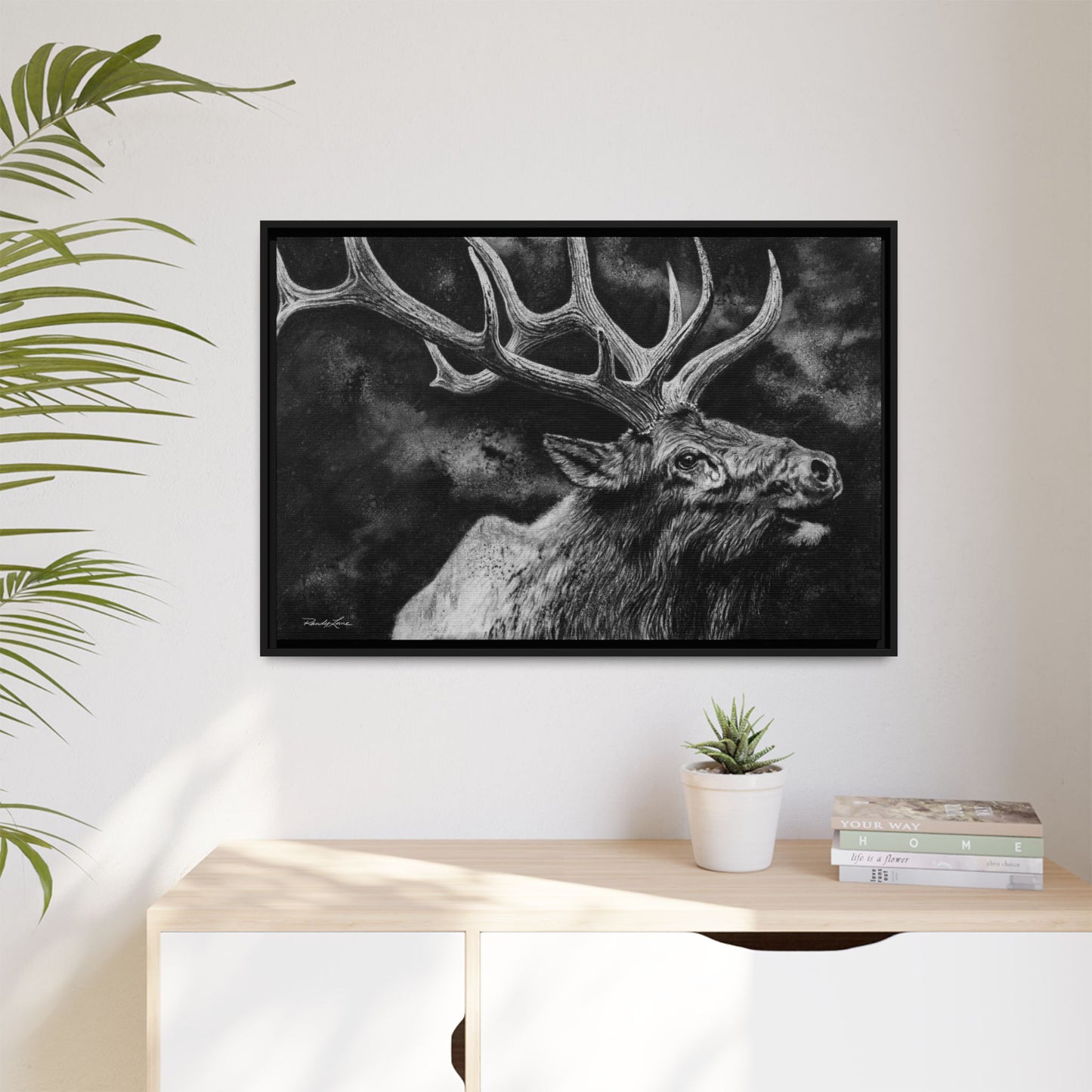 Gladiator, Framed Elk Wall Art,  Matte Canvas