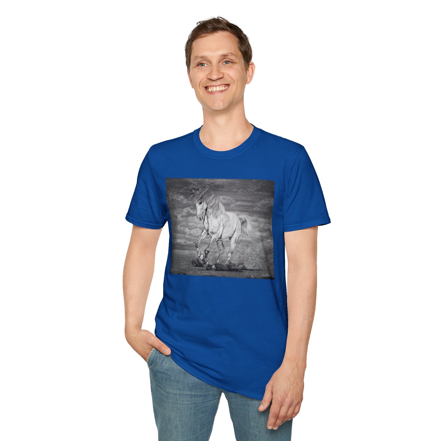 Equine Elegance. Prancing Horse Graphic T-Shirt
