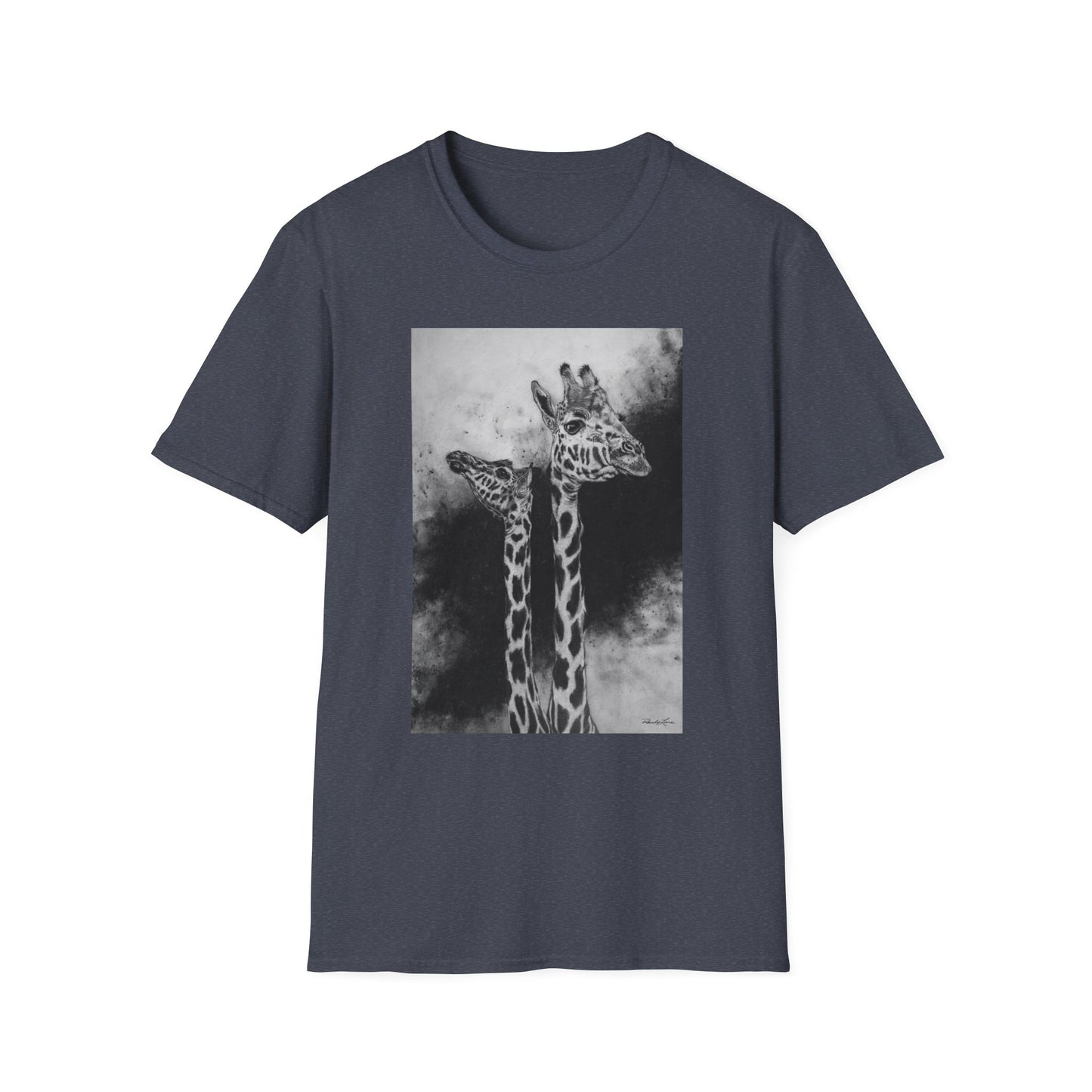Grace in the Grassland, Giraffe Unisex Softstyle T-Shirt