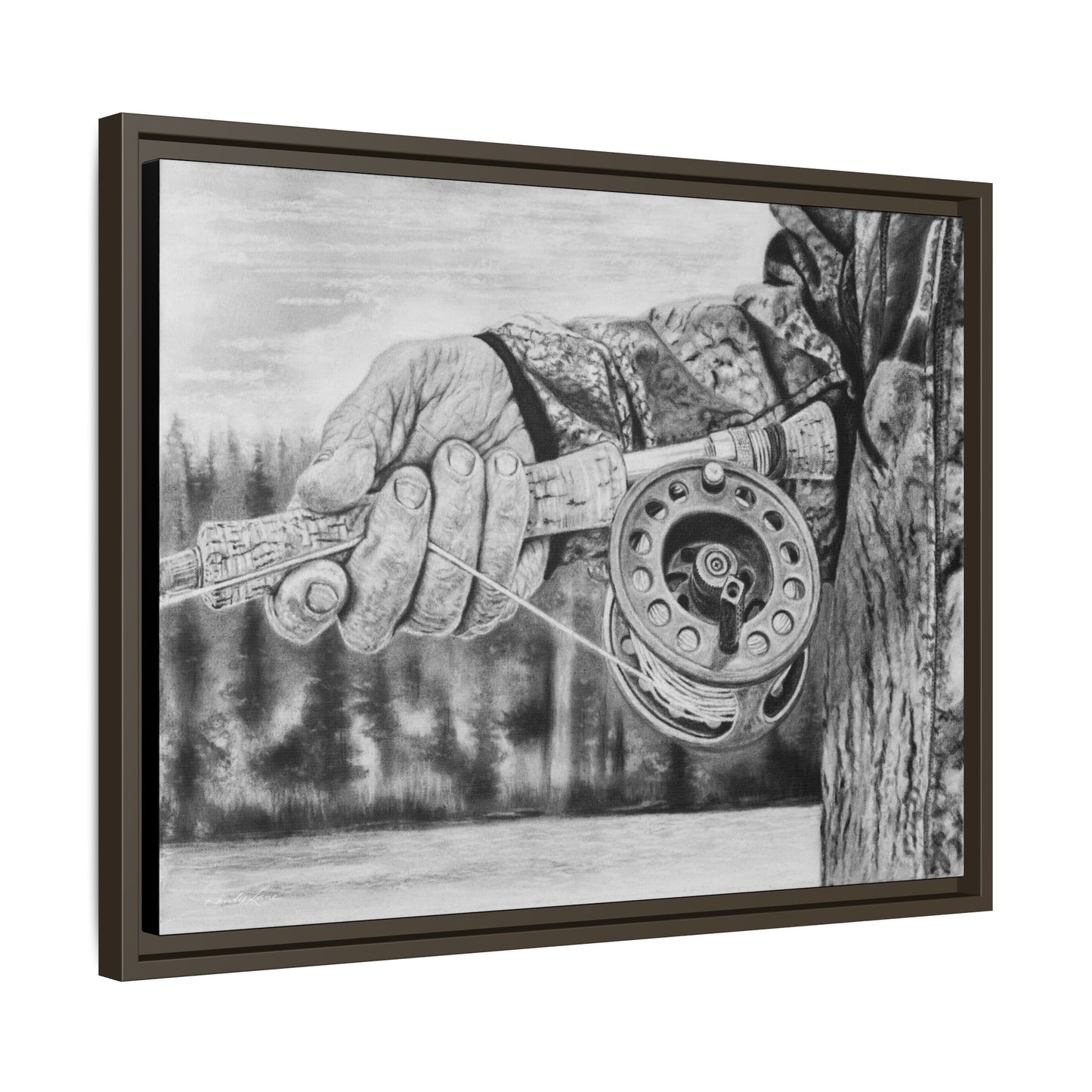 Therapy, Framed Canvas Fishing Fine Art Print