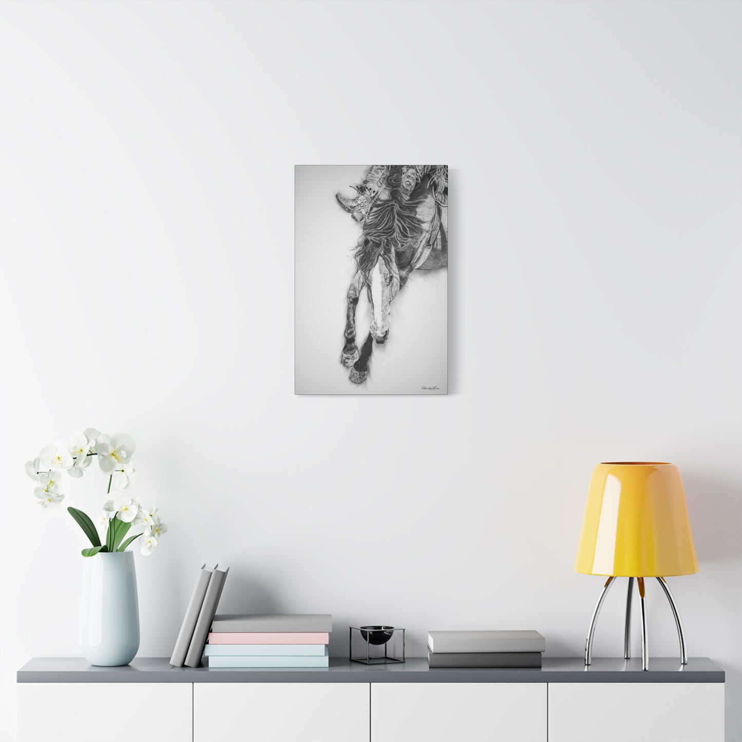 Crazy 8, Stretched Matte Canvas Rodeo Art Print