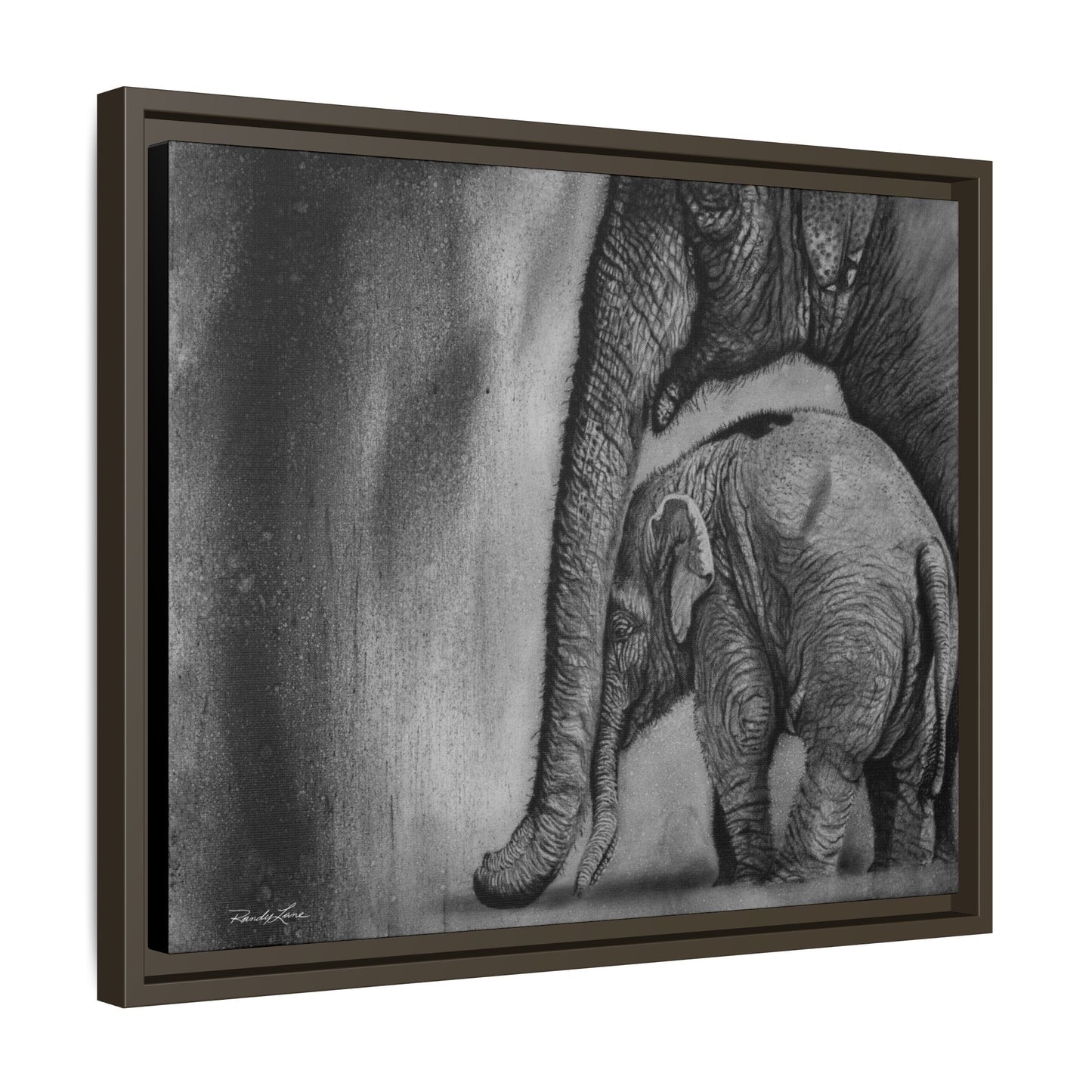 Trunks of Love, Framed Elephant Fine Art Print