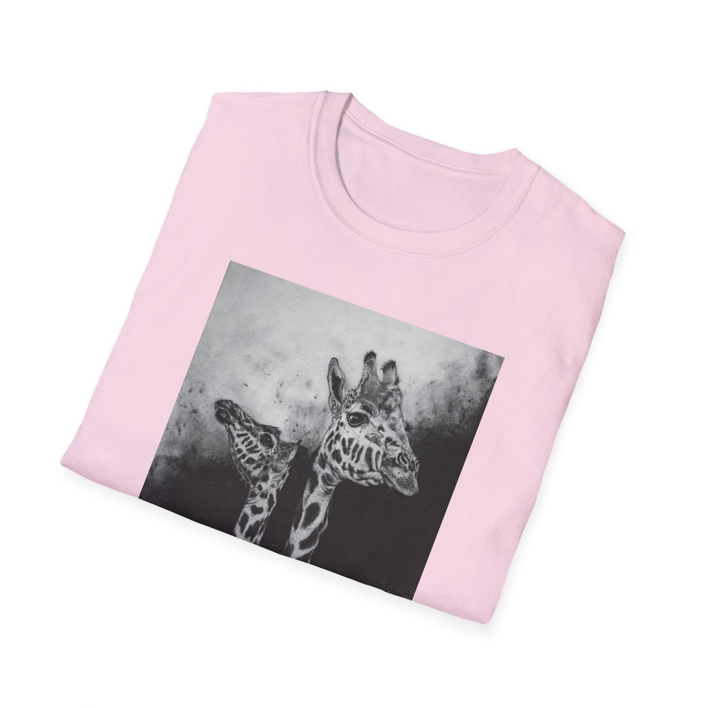 Grace in the Grassland, Giraffe Unisex Softstyle T-Shirt