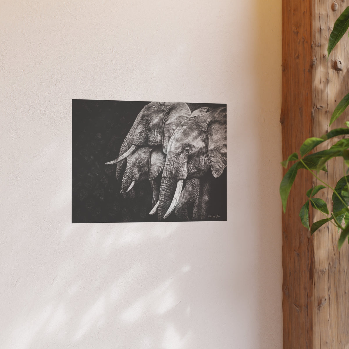 Brushland Bond, Elephant Fine Art Print