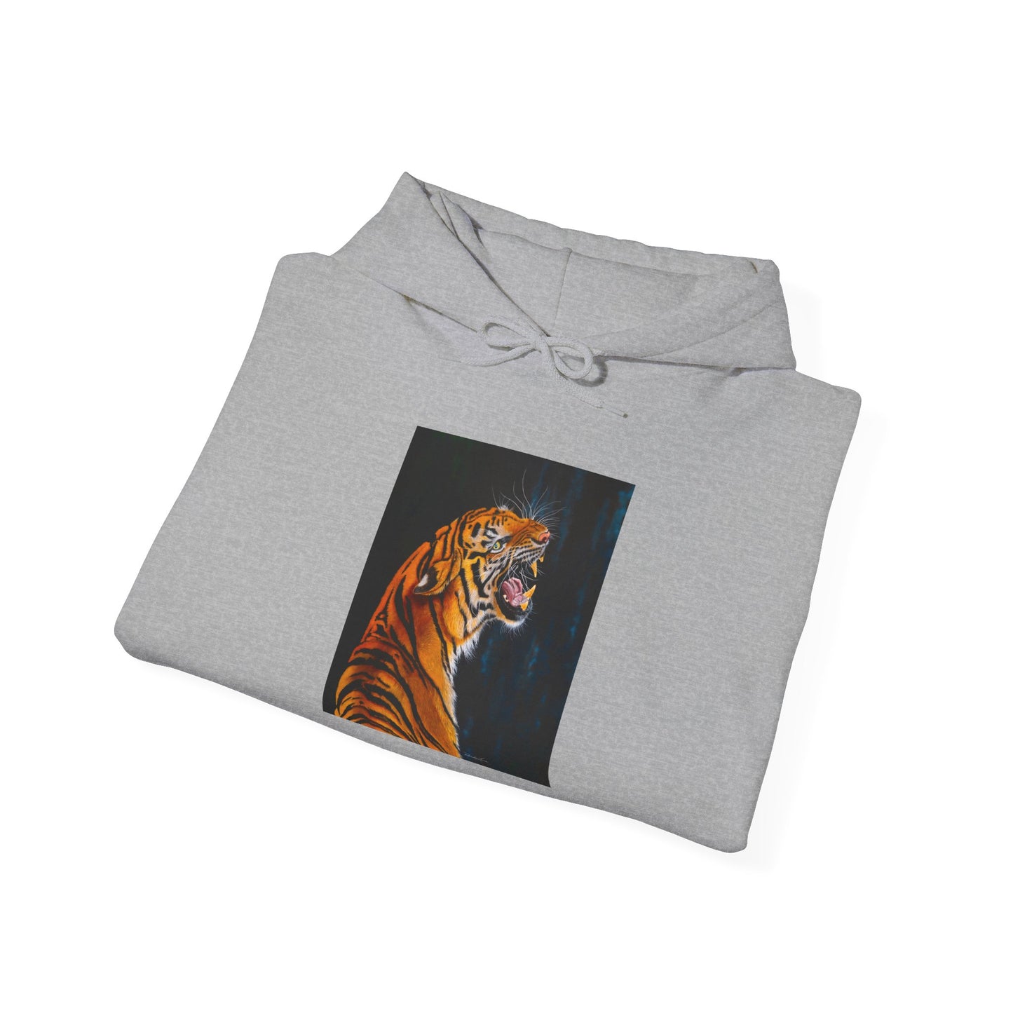 Beautifully Bold, Roaring Tiger-Themed Unisex Heavy Blend™ Hooded Sweatshirt