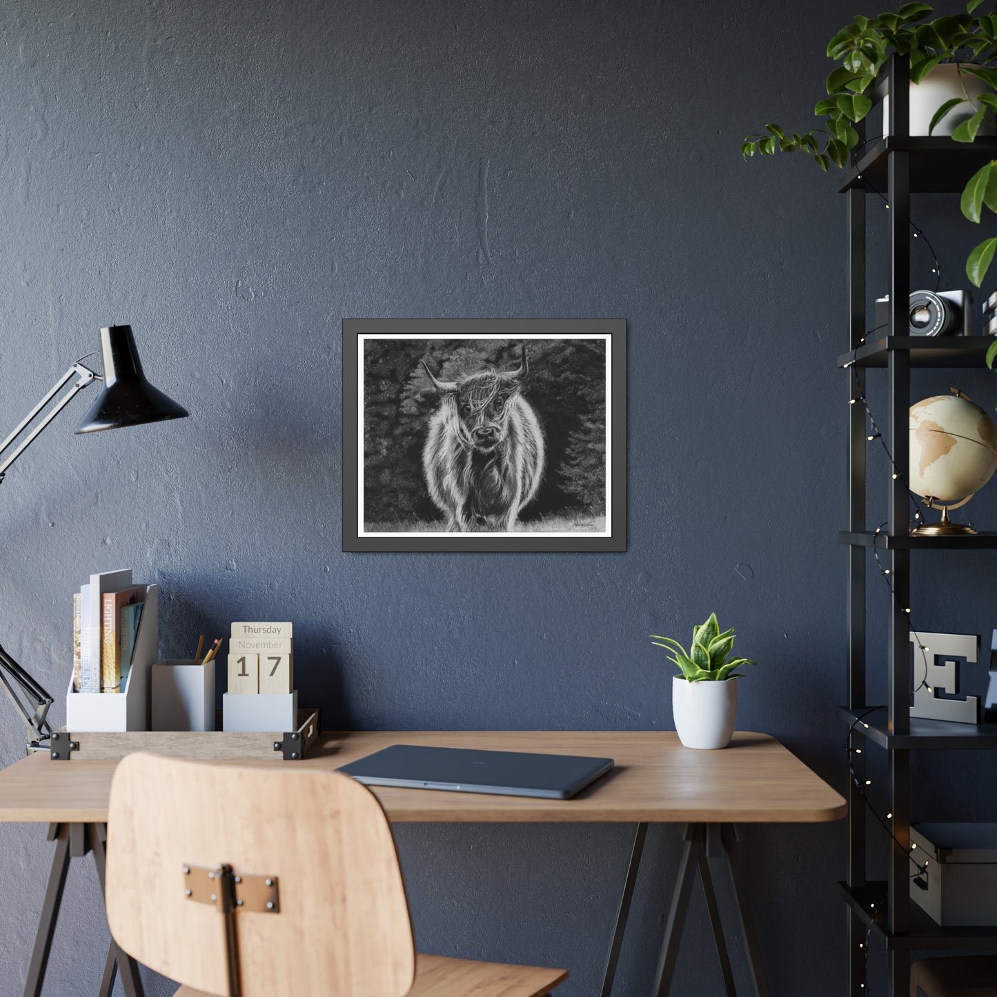 Ragamuffin. Highland Cow Framed Fine Art Print