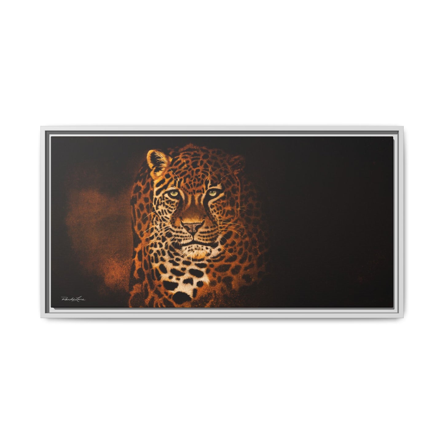 Shadow Hunter, Leopard Framed Canvas Art