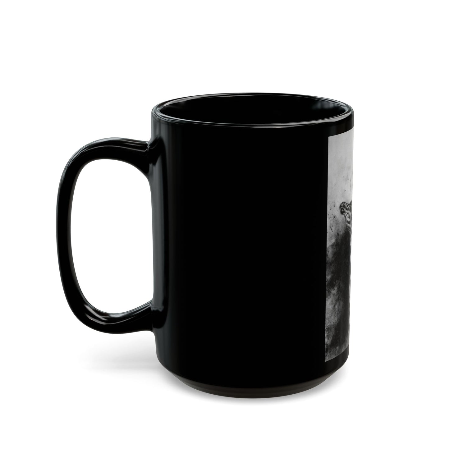 Grace in the Grassland, Giraffe Black Mug (11oz, 15oz)